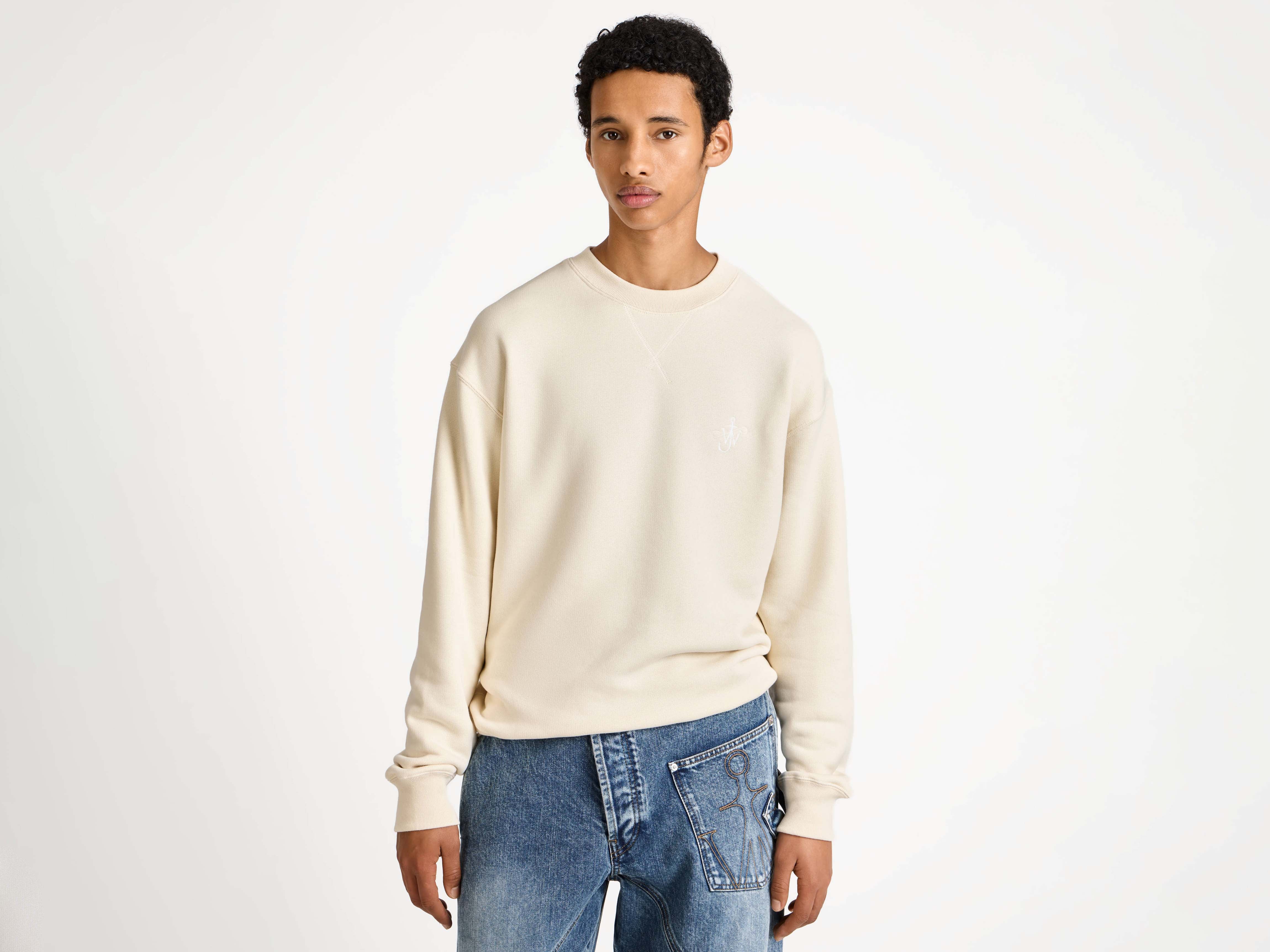 J.W.Anderson Ribbon Anchor Sweatshirt Ecru Jersey