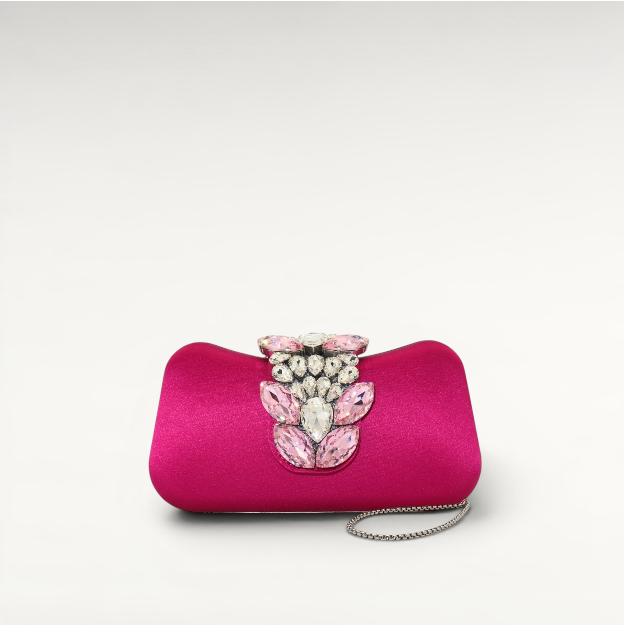 Gedebe Lunette Clutch Satin Steine Crossbody