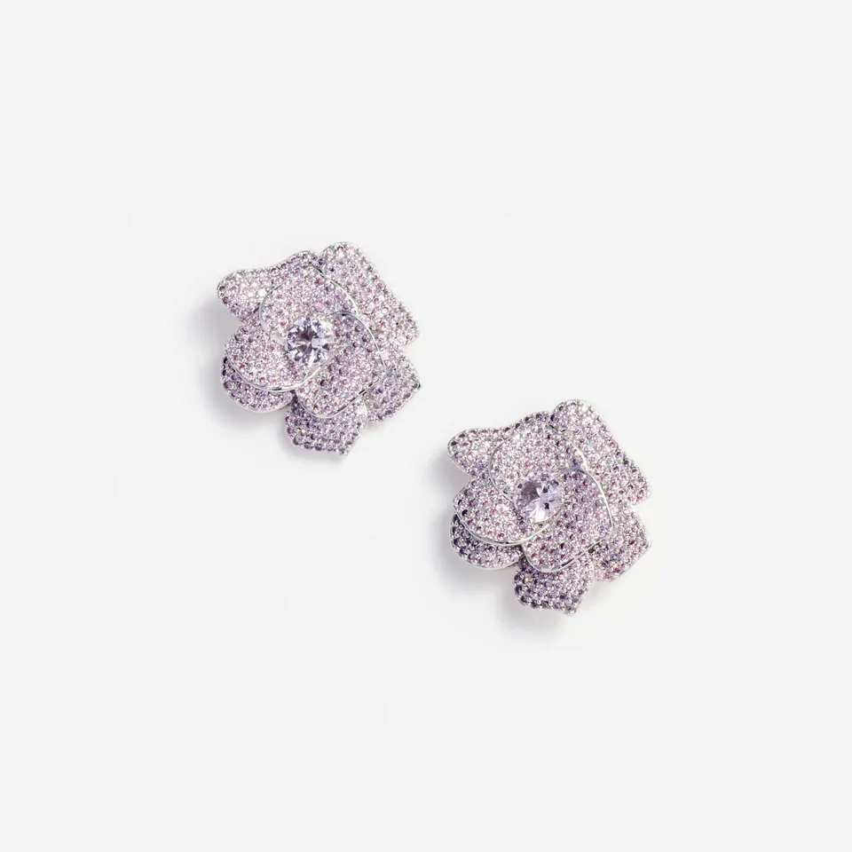 Self Portrait Pink Crystal Ohrringe pink One Size