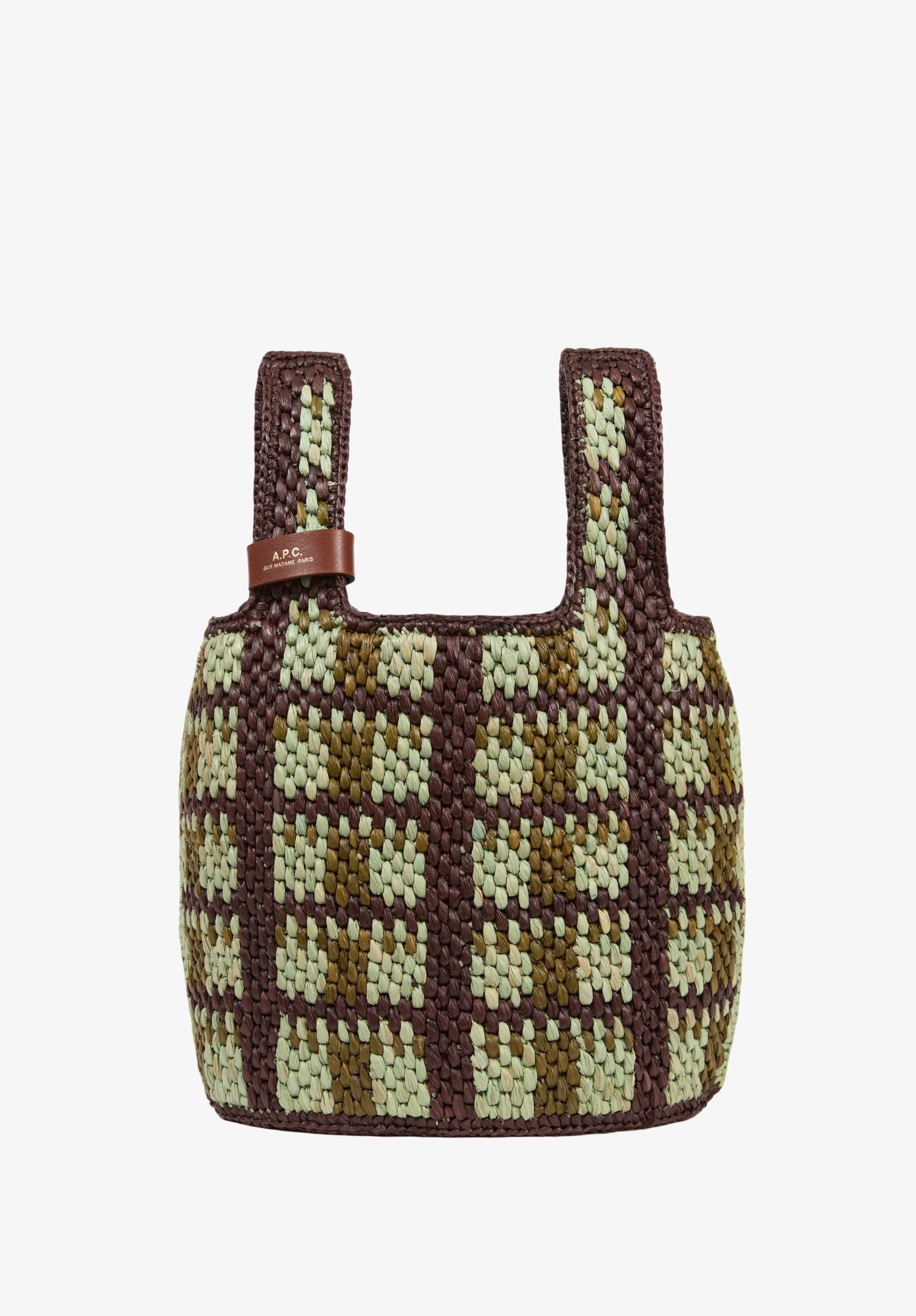 A.P.C. Pecan Bast Tasche grün TU Korb