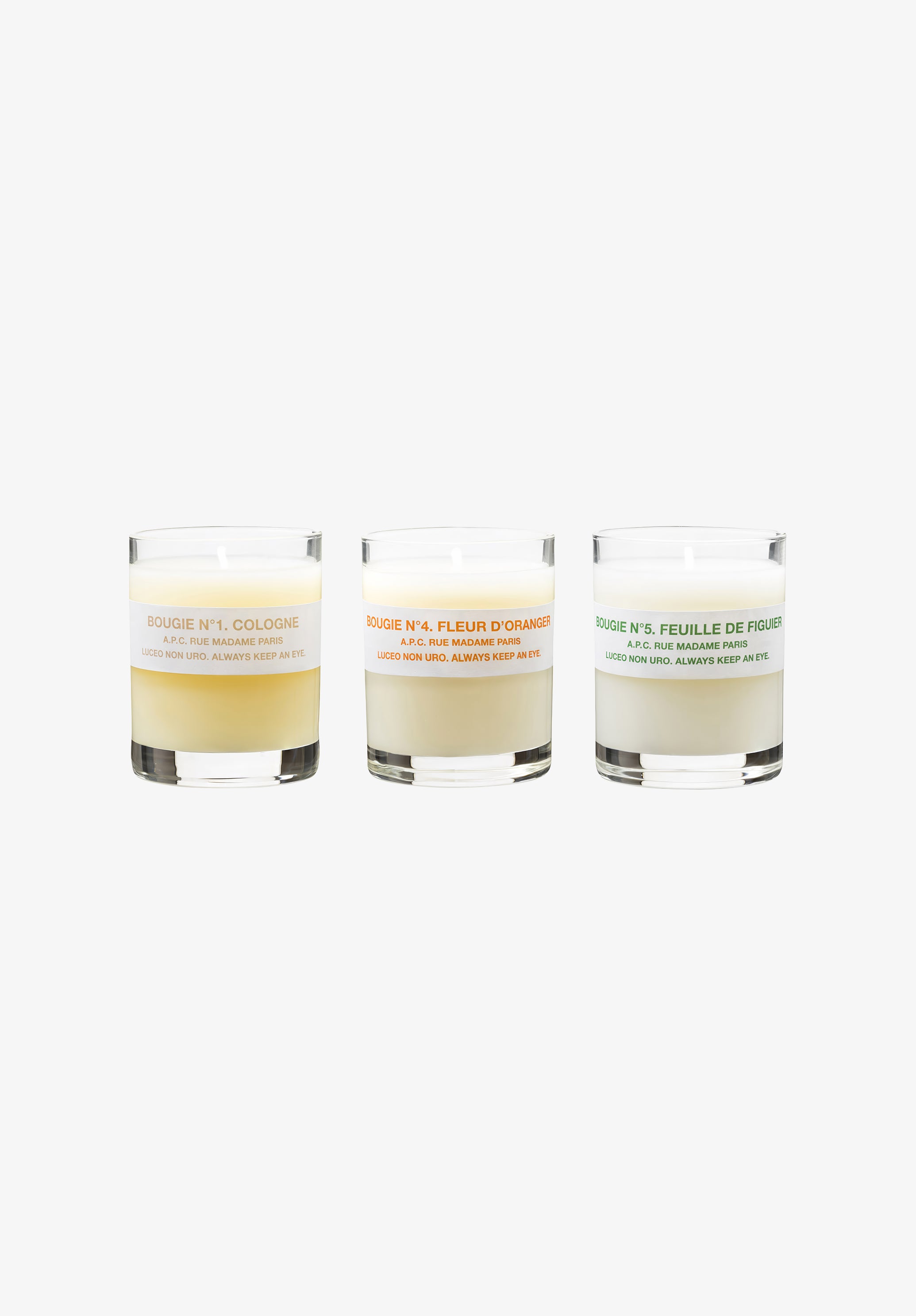 A.P.C. Accessories Geschenkset Kerzen TU Glas