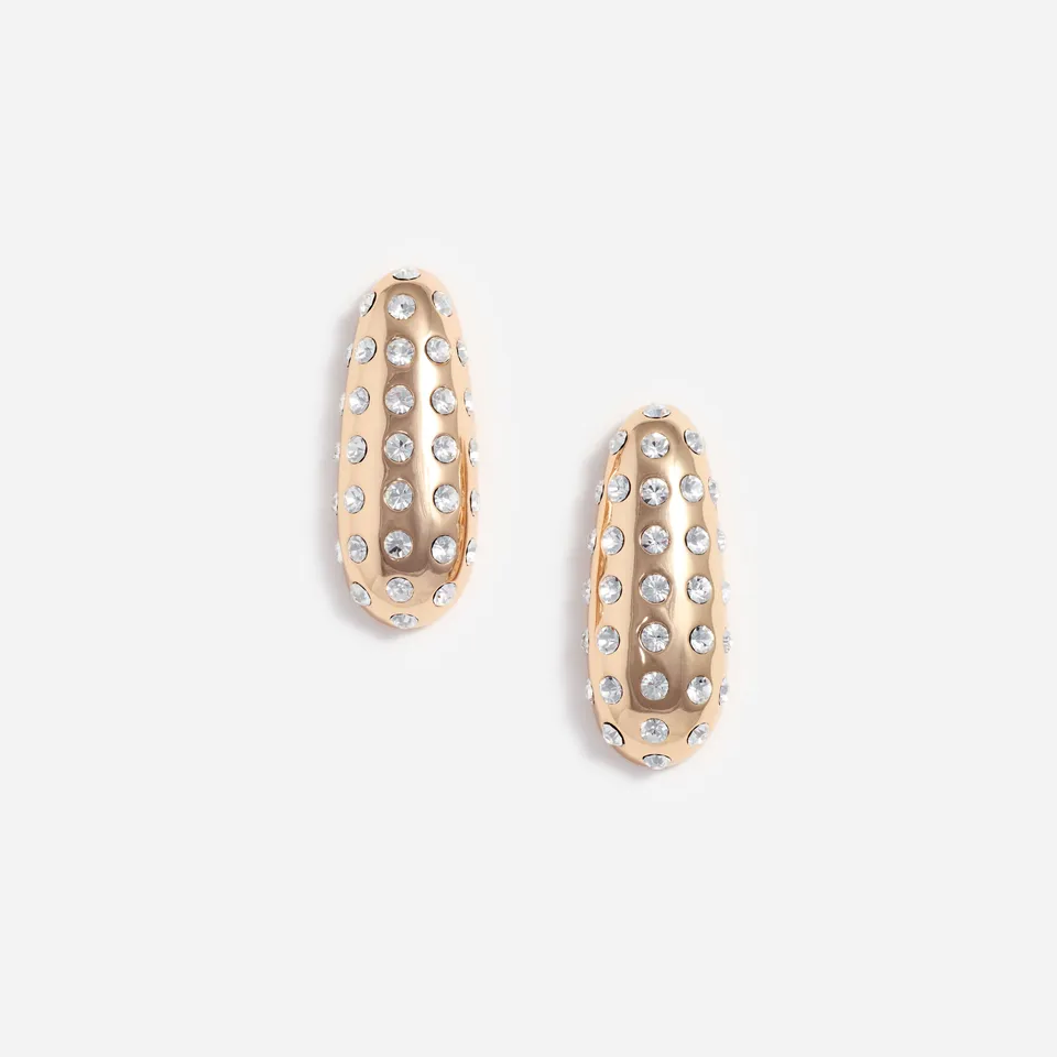 Self Portrait Jewellery Gold Crystal Ohrringe Goldstecker Kristall