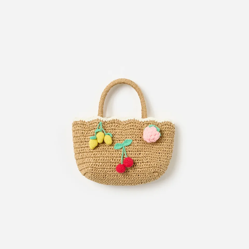 Self Portrait Raffia Fruit Tote Tasche One Size braun