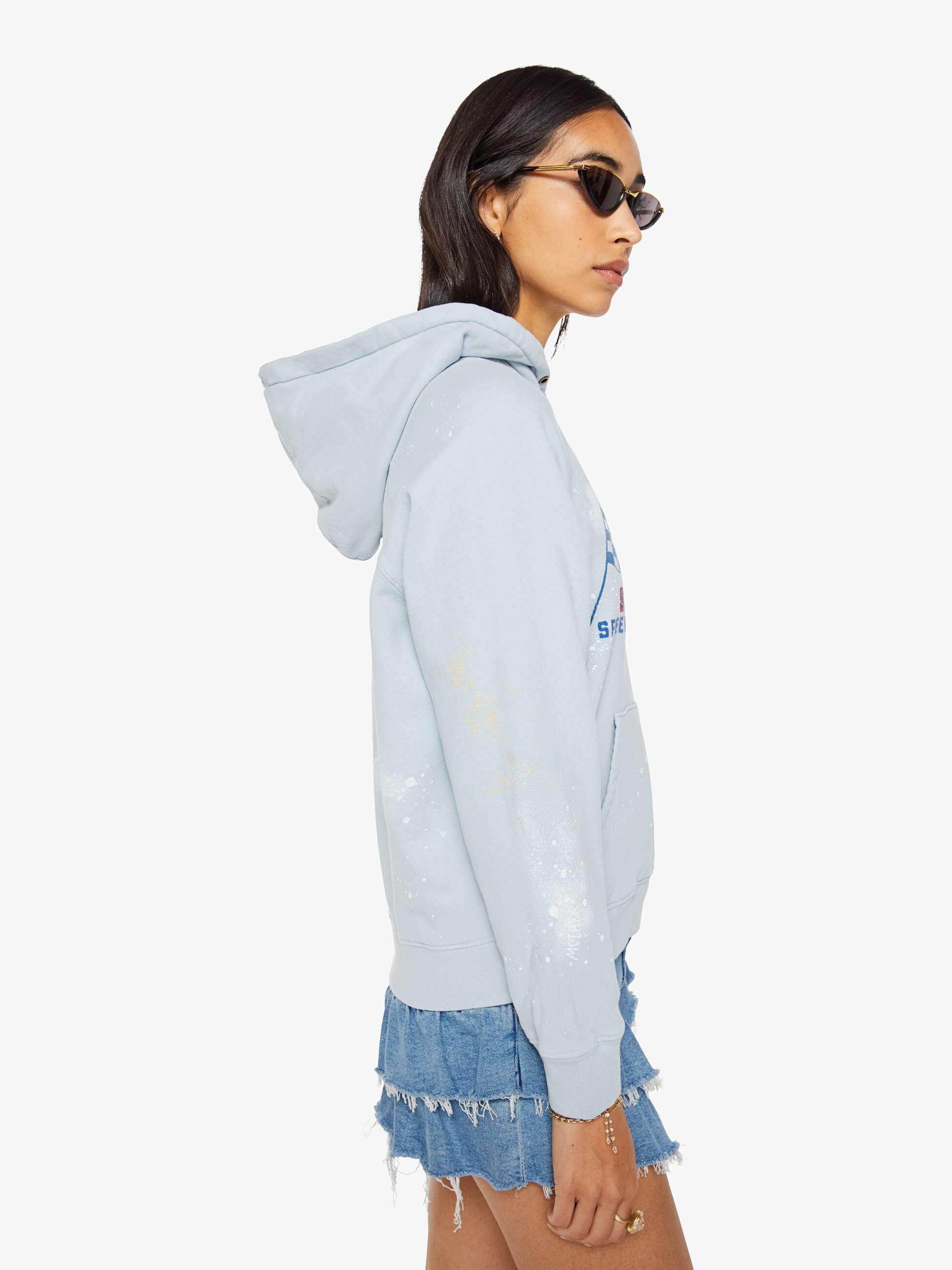 Mother Sweatshirts The Square Hoodie Auto City Hellblau