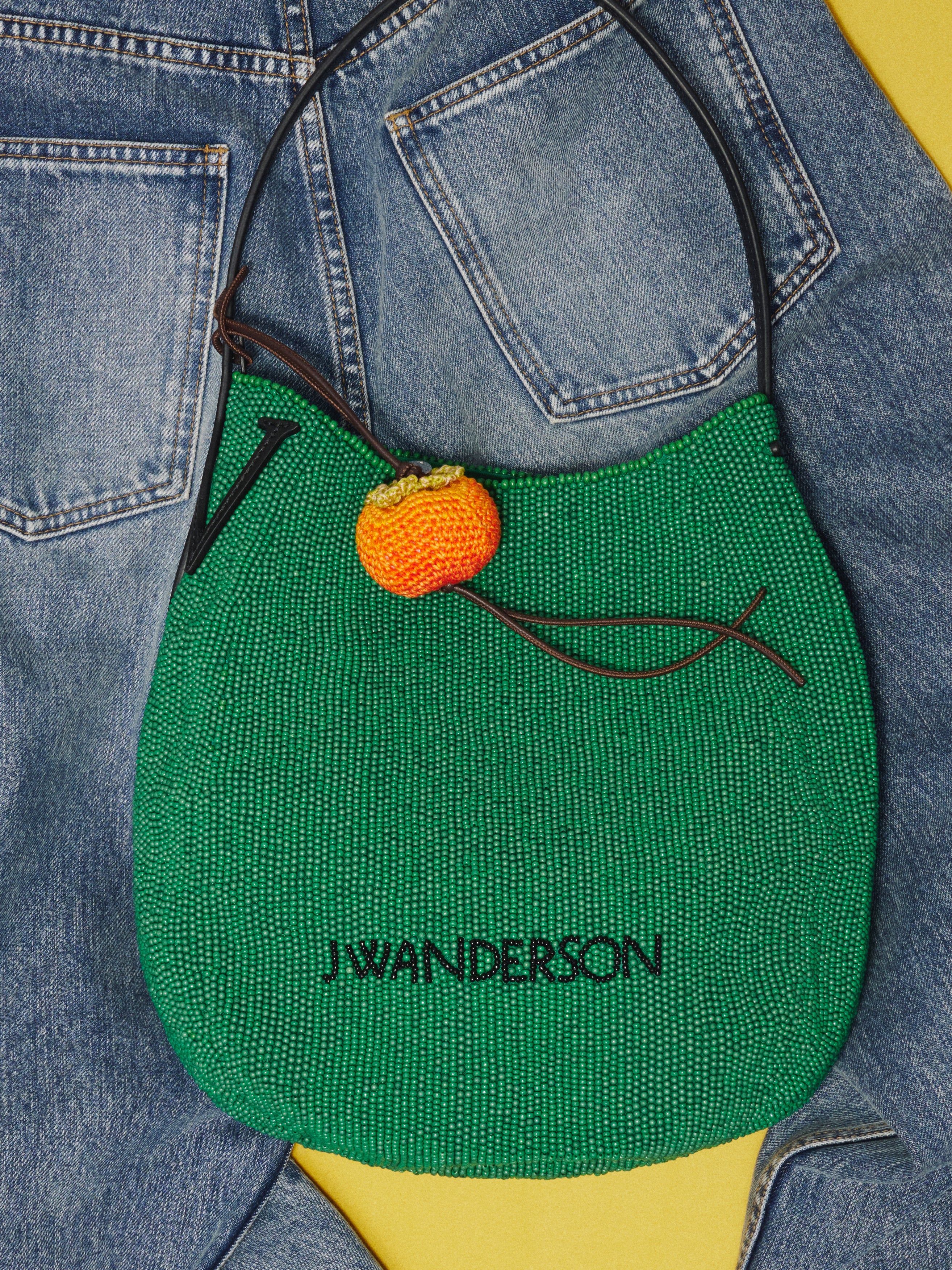 J.W. Anderson Bulb Bag Small Grün Perlen Lederhenkel