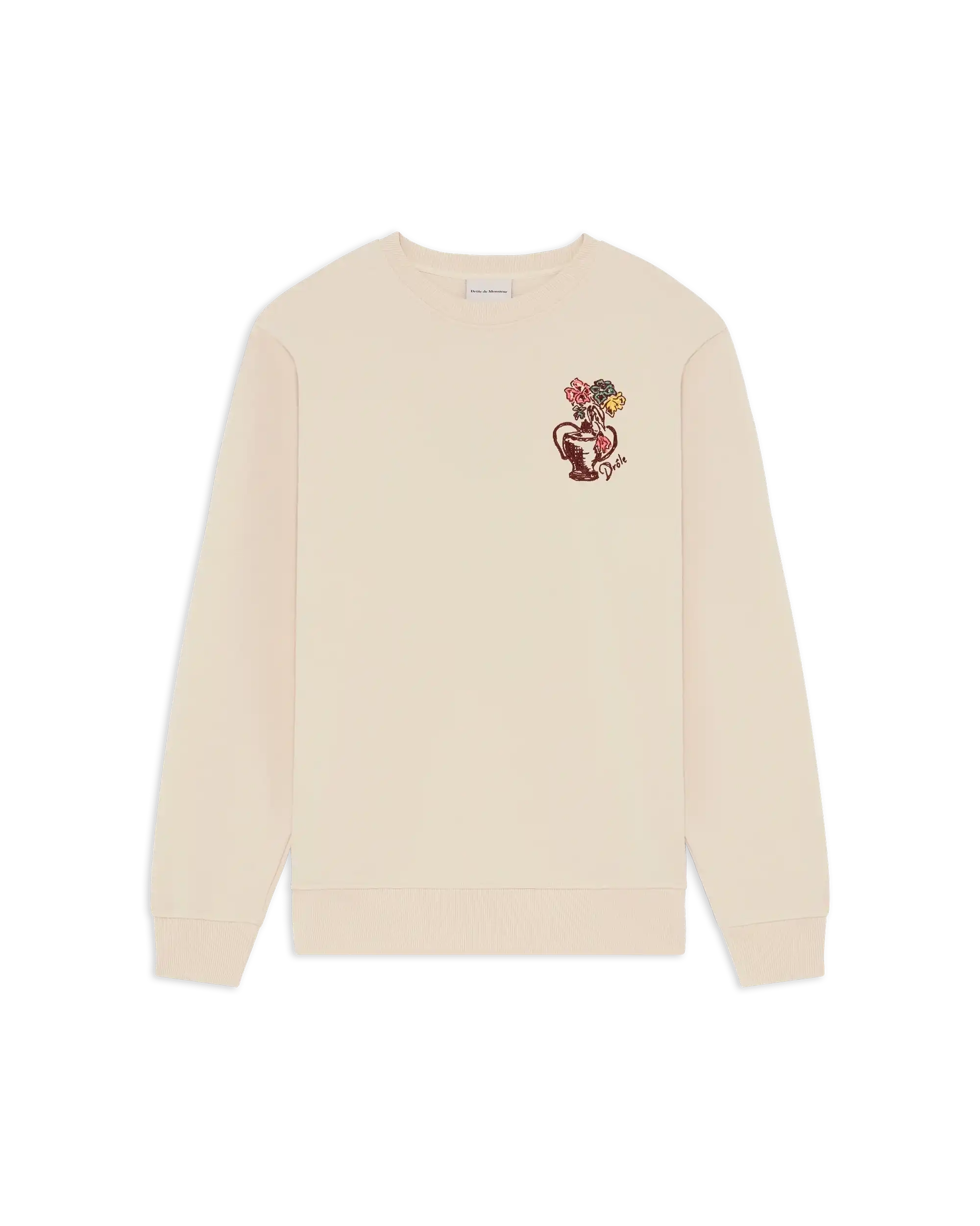 Drôle De Monsieur Sweatshirt Vase Havana beige Baumwolle