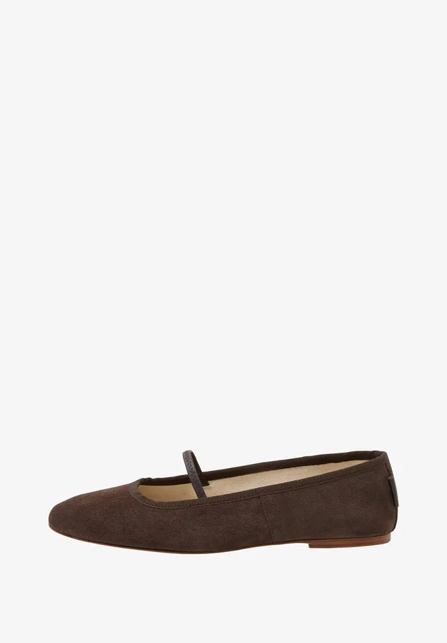 A.P.C. Ballerinas Spaltleder Wildleder Gr. 38 runde Kappe