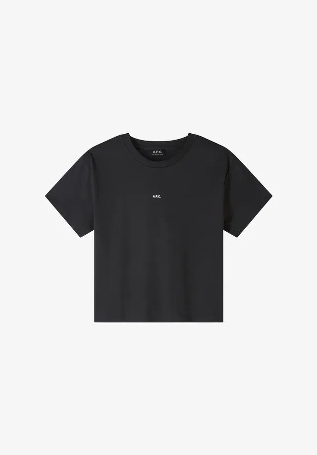 A.P.C. Boxy Micro Logo T-Shirt schwarz GOTS