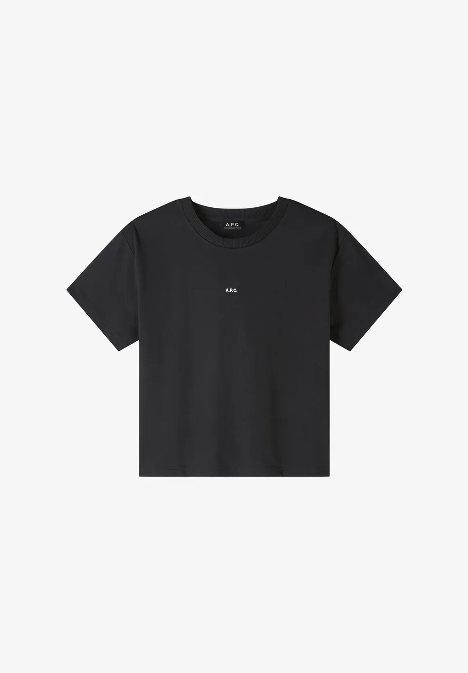 A.P.C. Boxy Micro Logo T-Shirt schwarz GOTS