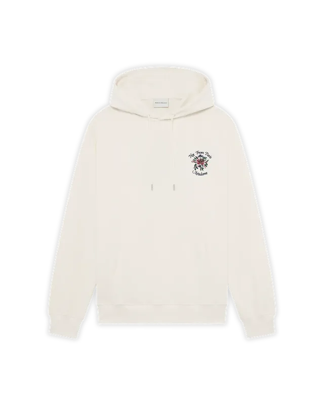 Drôle De Monsieur Slogan Rose Hoodie creme Baumwolle