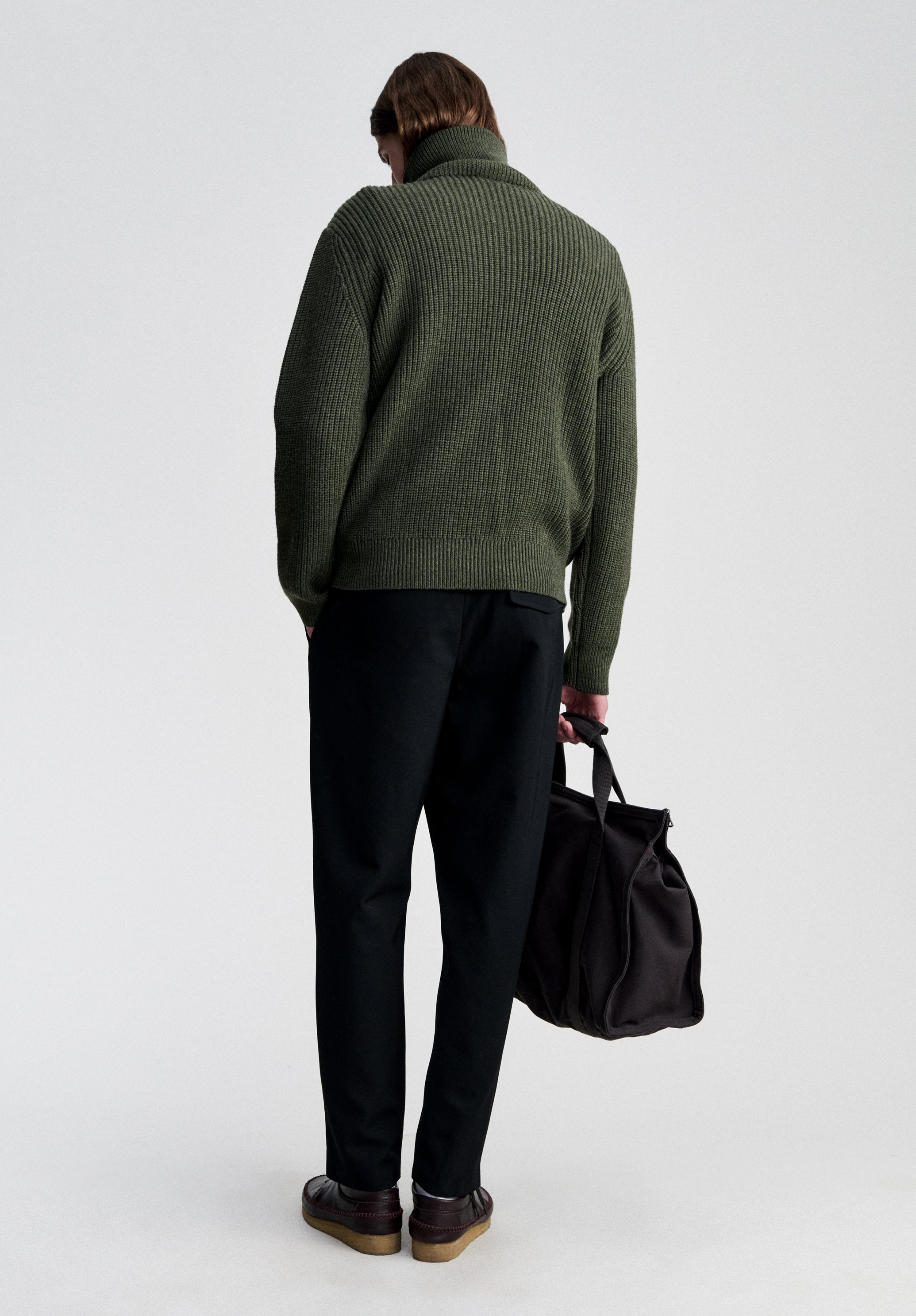 A.P.C. Pullover khaki Troyer Reißverschlusskragen Größe M
