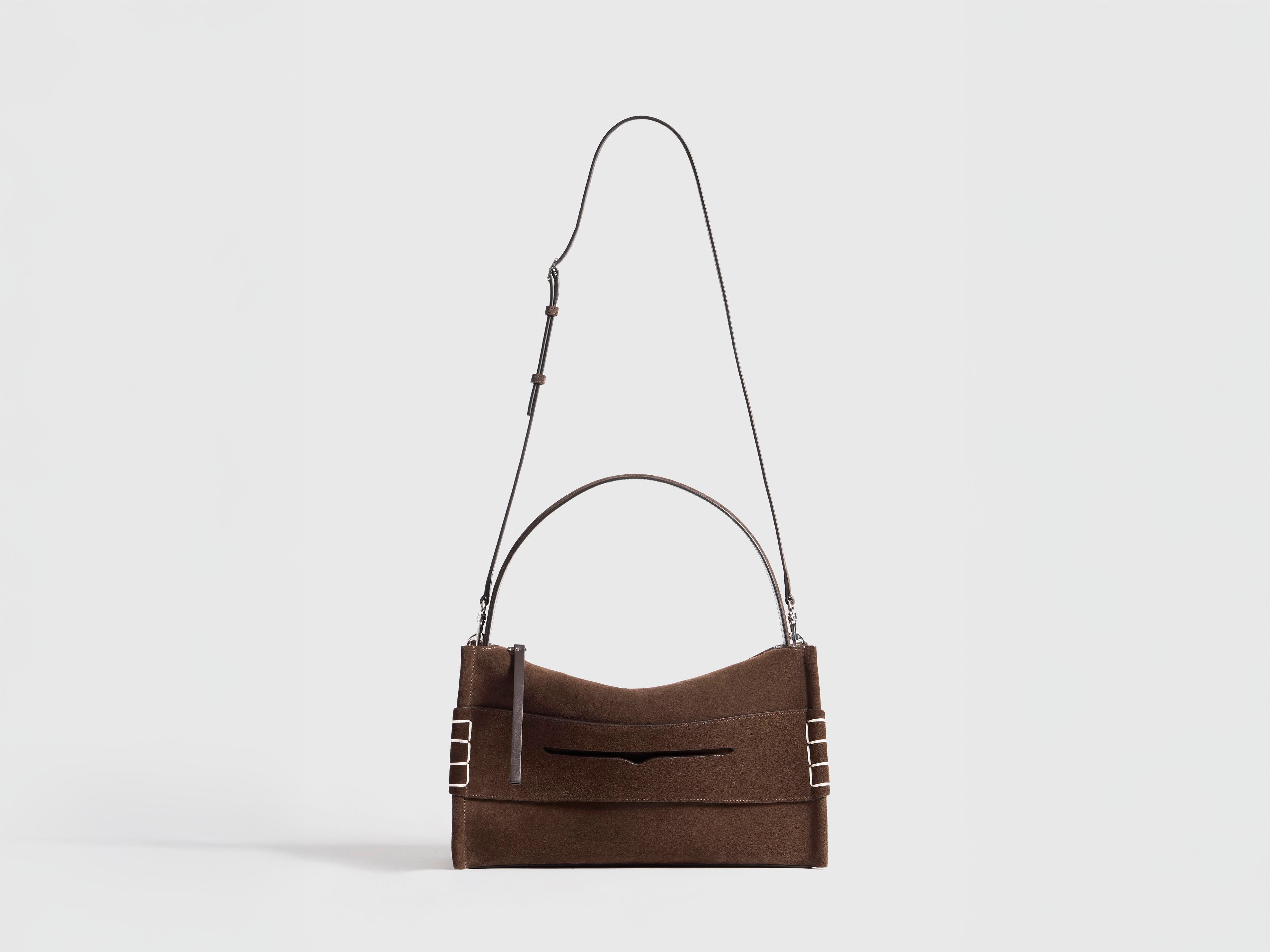 J.W.Anderson Bags Medium Loafer Bag Handtasche Braun Suede