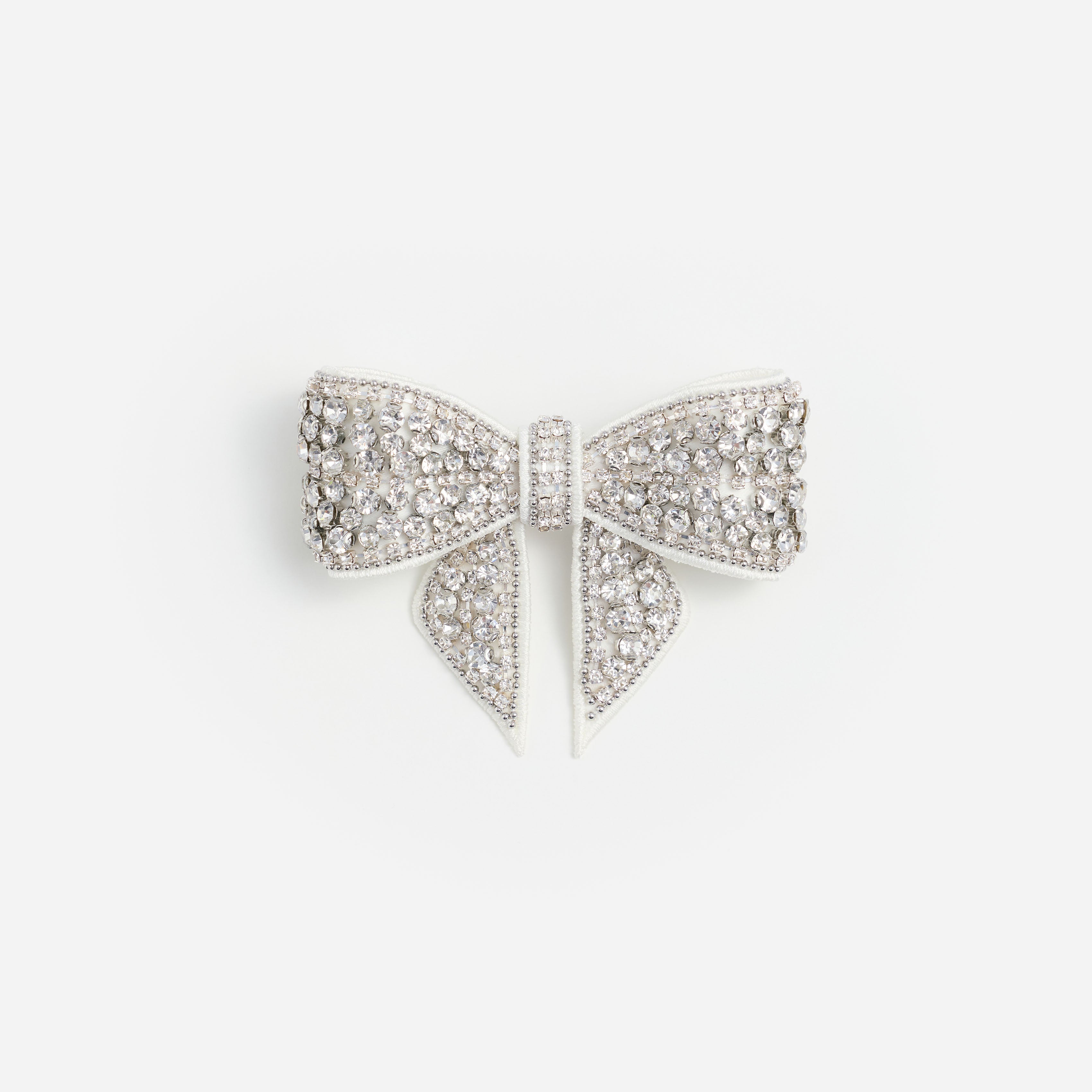 Self Portrait Crystal Bow Haarspange Silber One Size