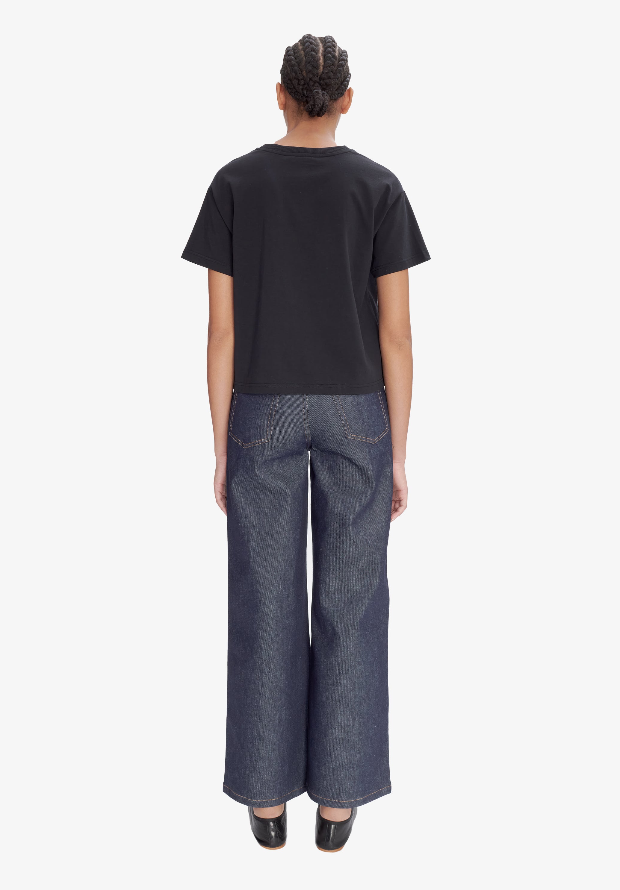 A.P.C. Boxy Micro Logo T-Shirt schwarz GOTS