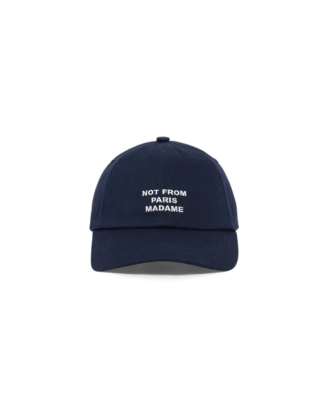 Drôle De Monsieur Casquette Slogan Cap Baumwolle Navy