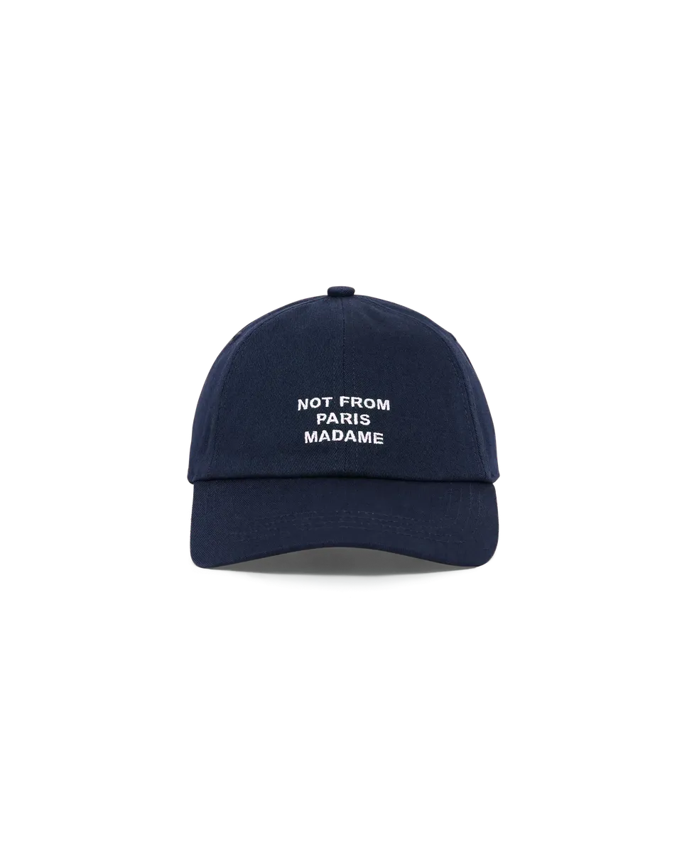 Drôle De Monsieur Casquette Slogan Cap Baumwolle Navy