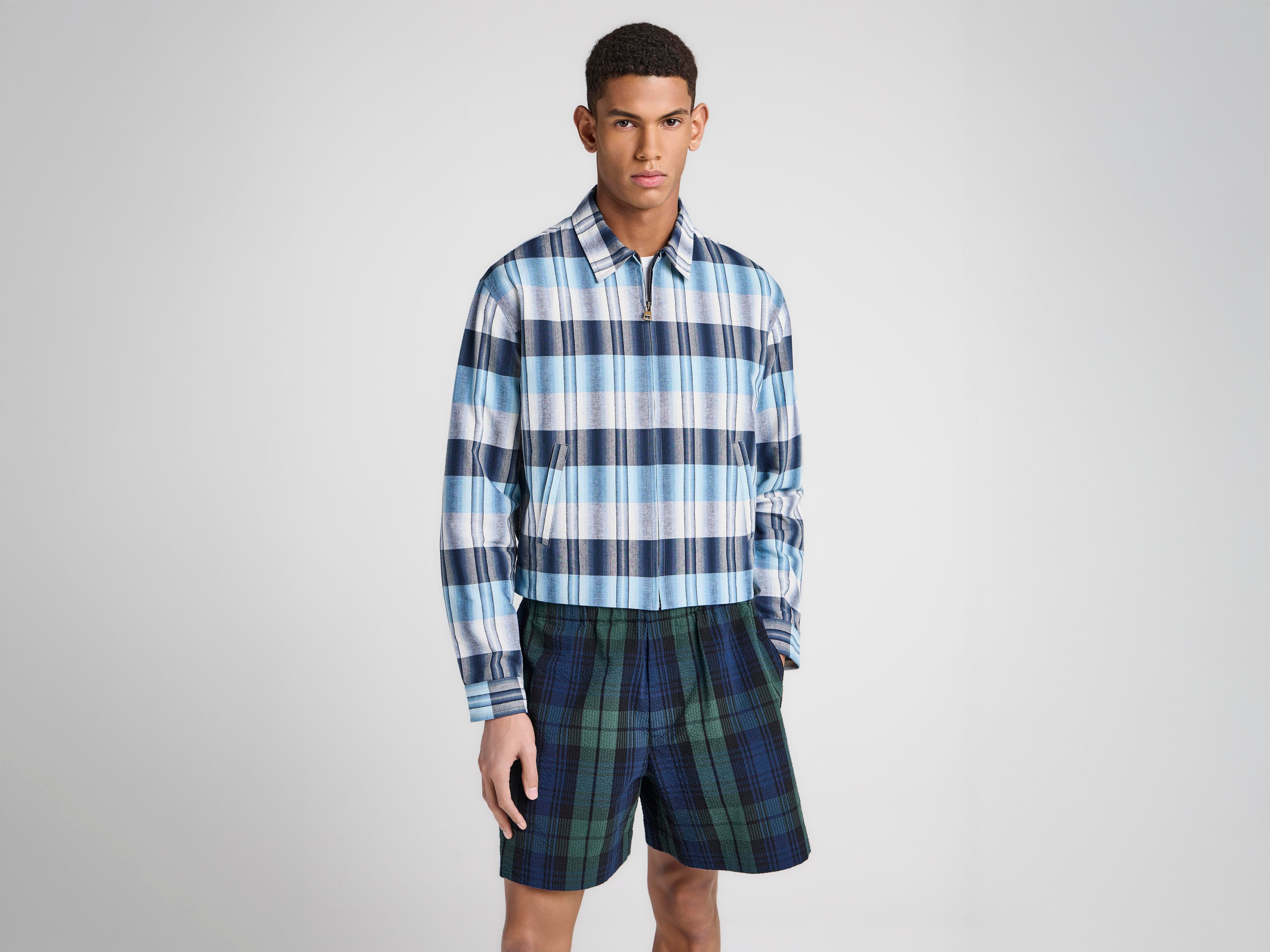 J.W.Anderson Checkered Shorts Herren Navy Grün