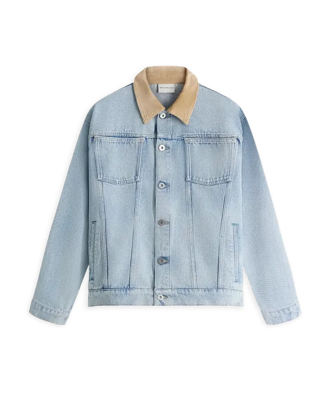 Drôle De Monsieur Jean Délavée Jeansjacke Hellblau Denim