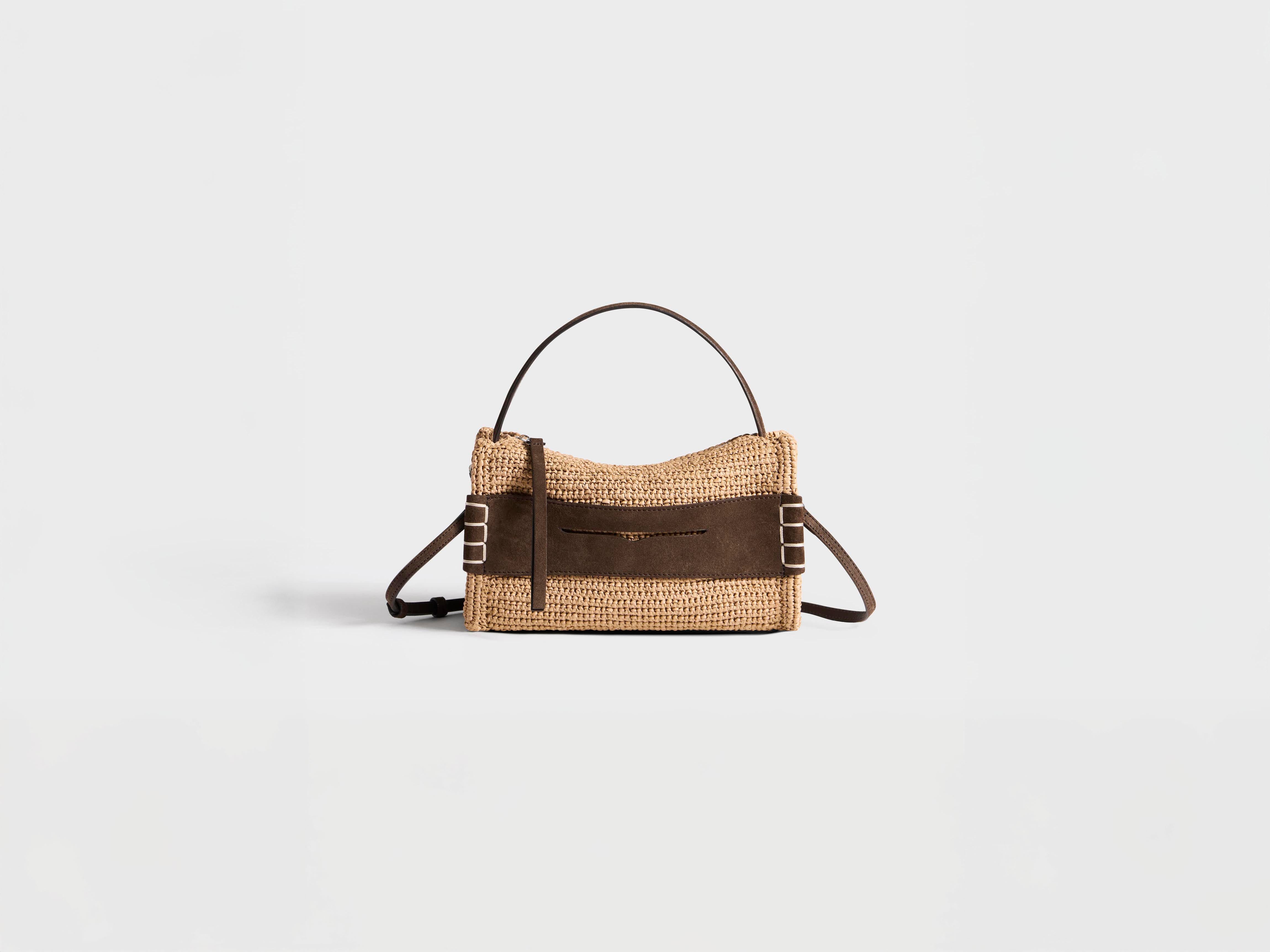 J.W.Anderson Small Loafer Tasche Natural Raffia Häkel