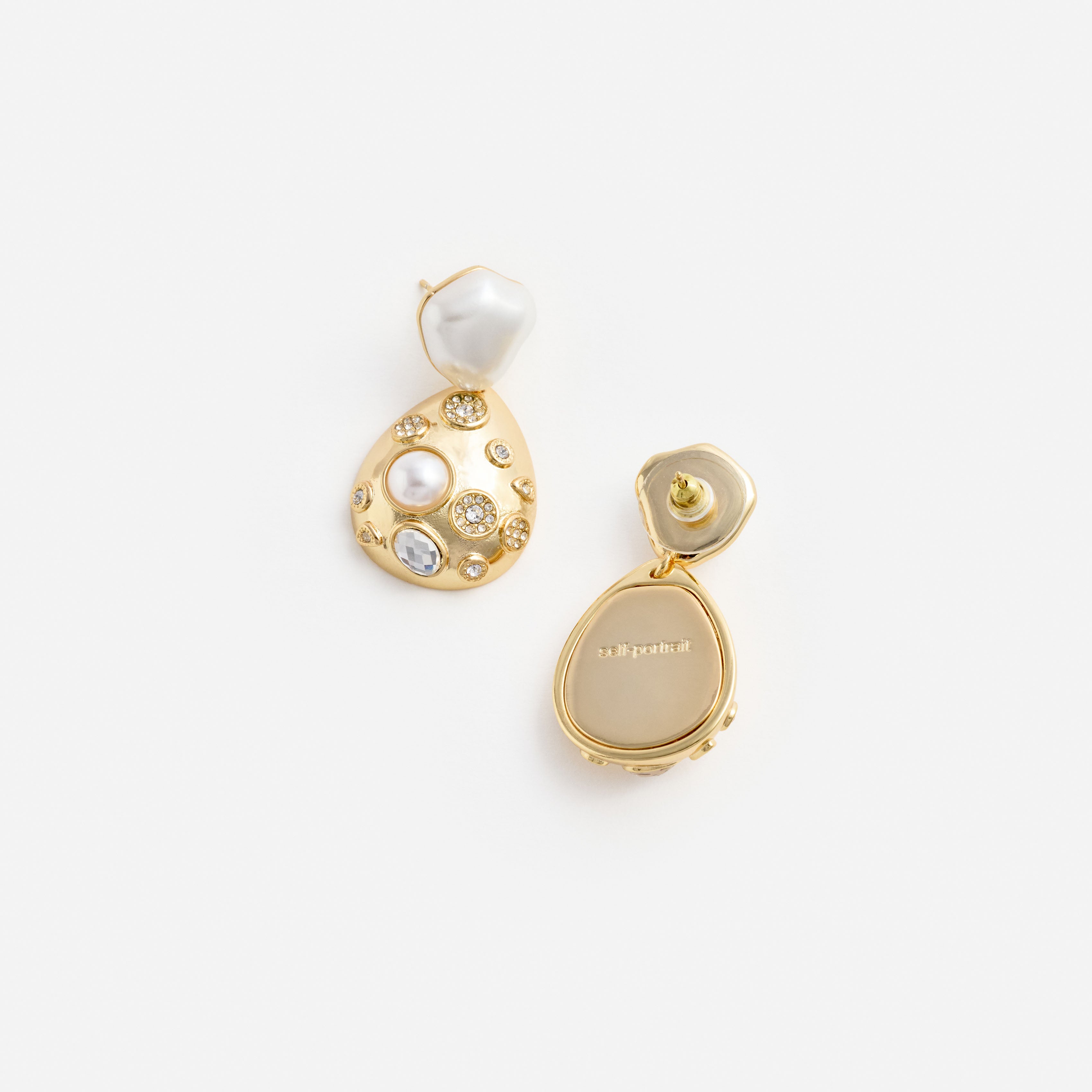 Self Portrait Gold Pearl Ohrringe gold One Size Perle