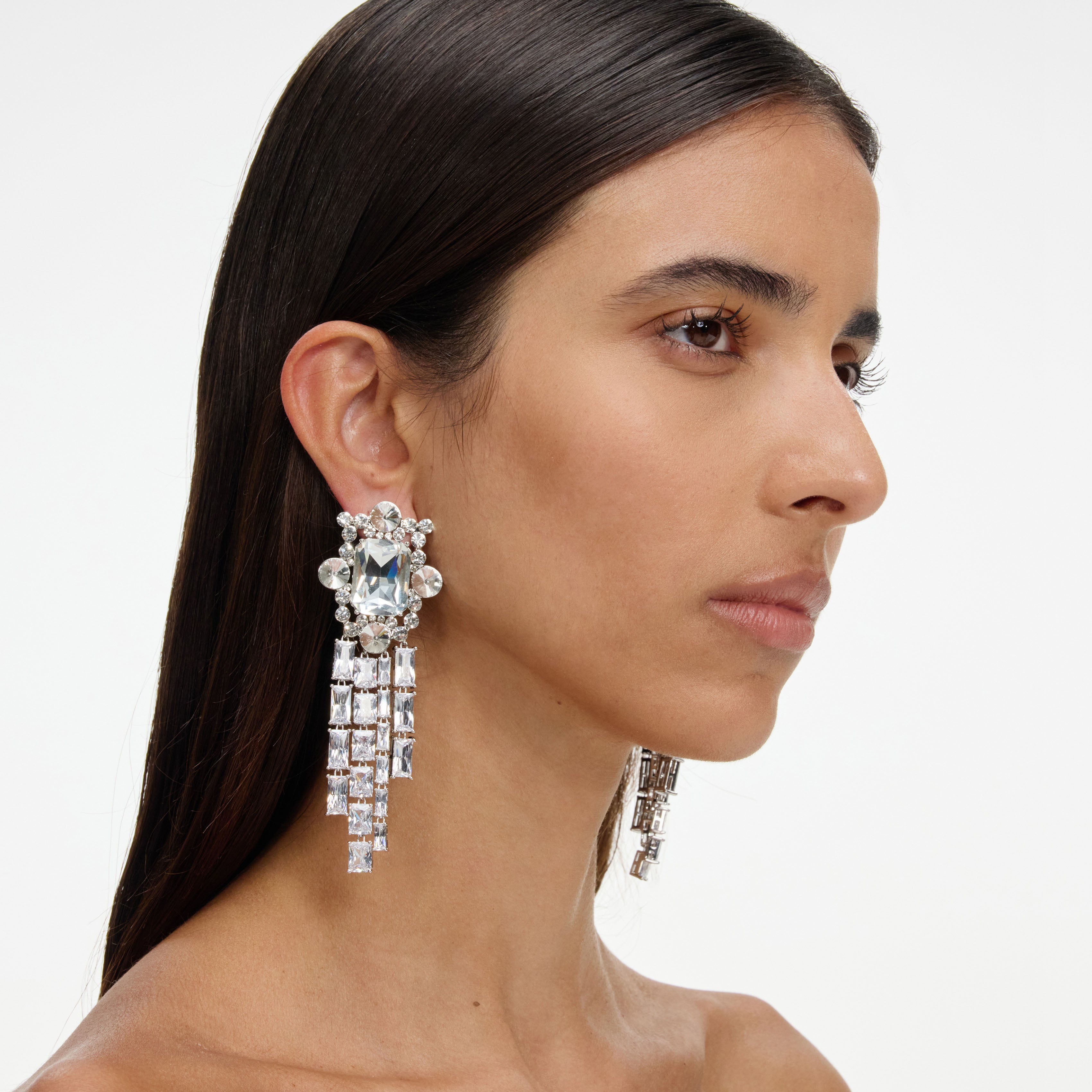 Self Portrait Silver Crystal Cluster Ohrringe Silber One Size