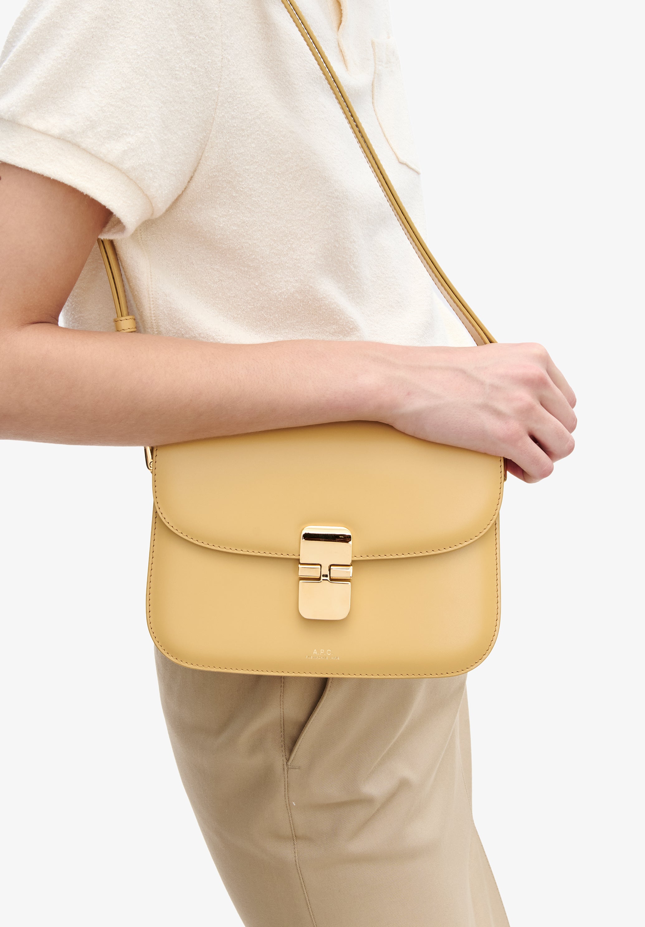 A.P.C. Bags Grace Small Tasche gelb Leder