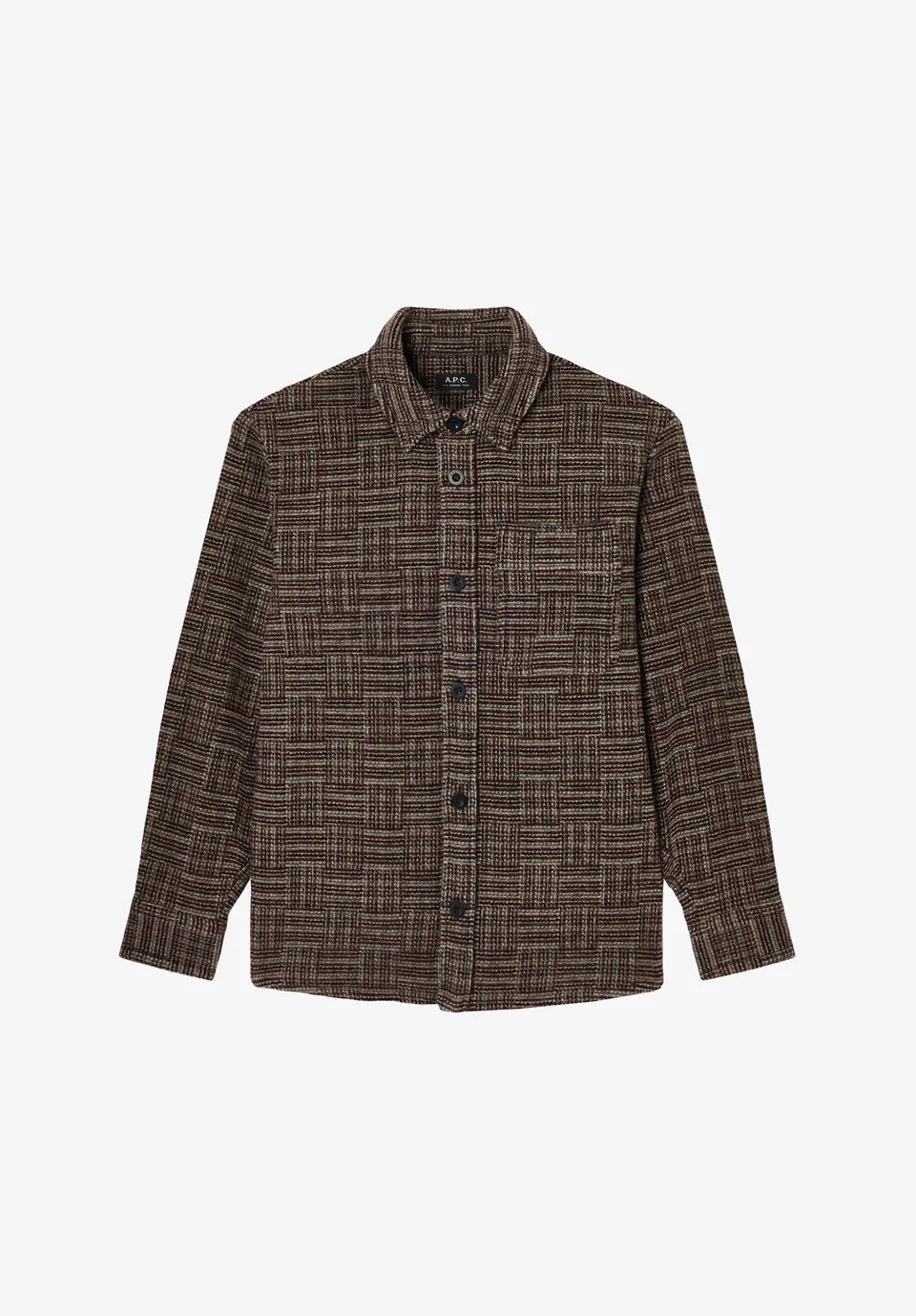 A.P.C. Overshirt bordeauxrot dickes Überhemd Herren L