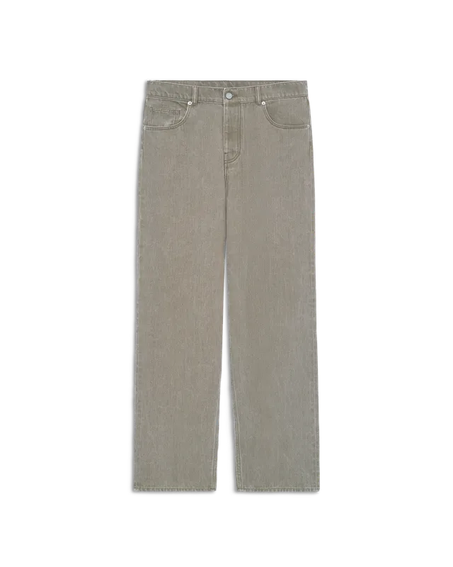 Drôle De Monsieur Straight Jeans Khaki Bio-Baumwolle