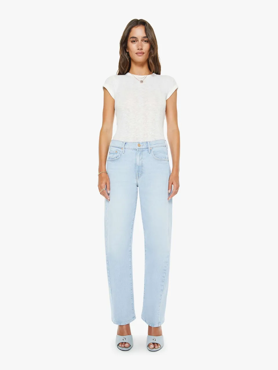 Mother The Mid Rise Half-Pipe Hover Jeans Instant Replay 29