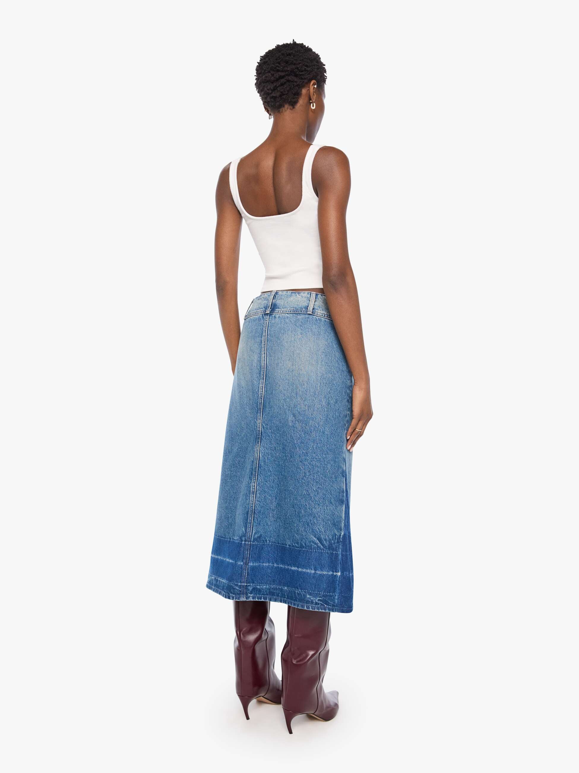 Mother Fortune Cookie Midi Jeansrock Tootsie A-Linie