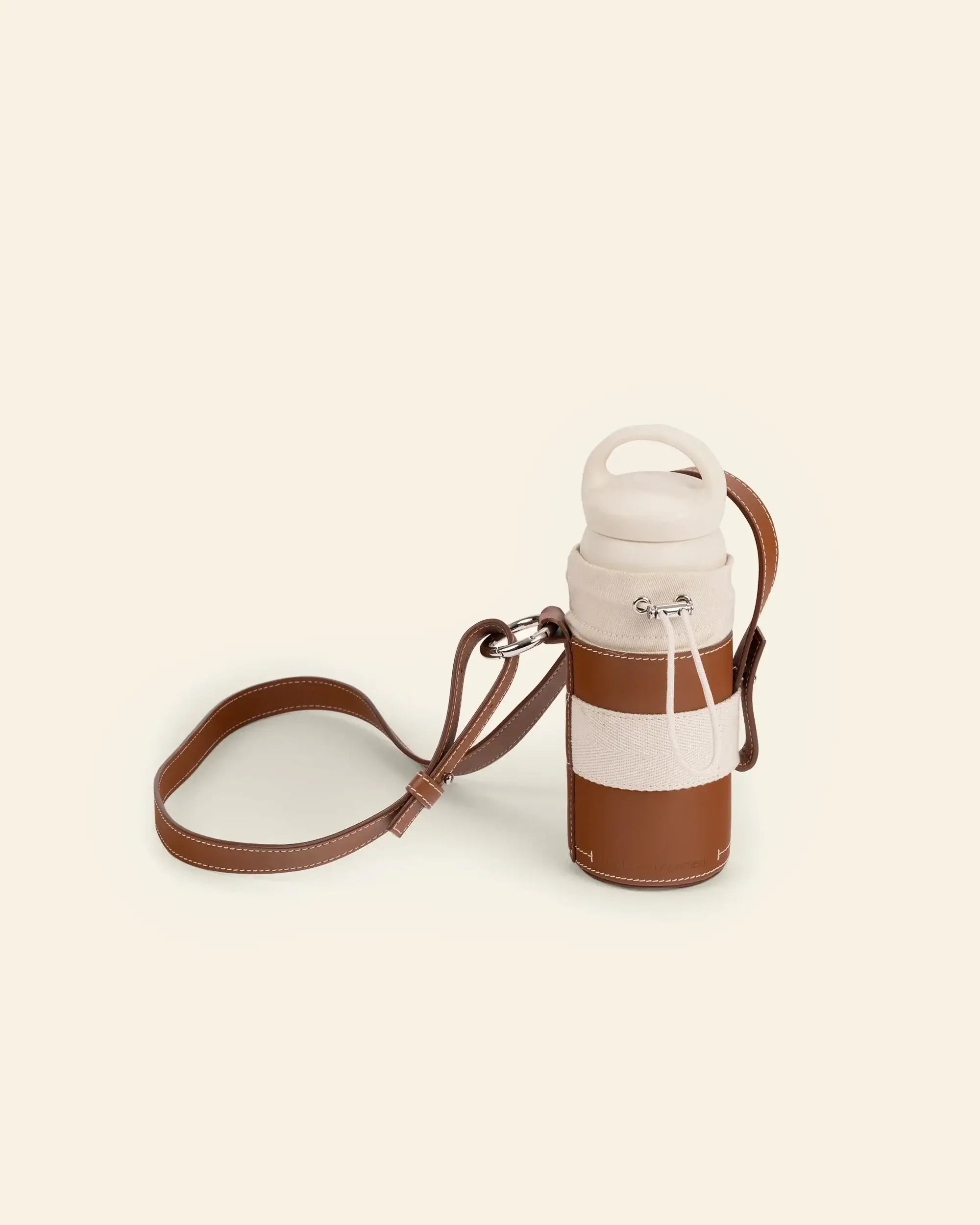 Drôle De Monsieur Porte-Gourde Tasche Braun Leder OS
