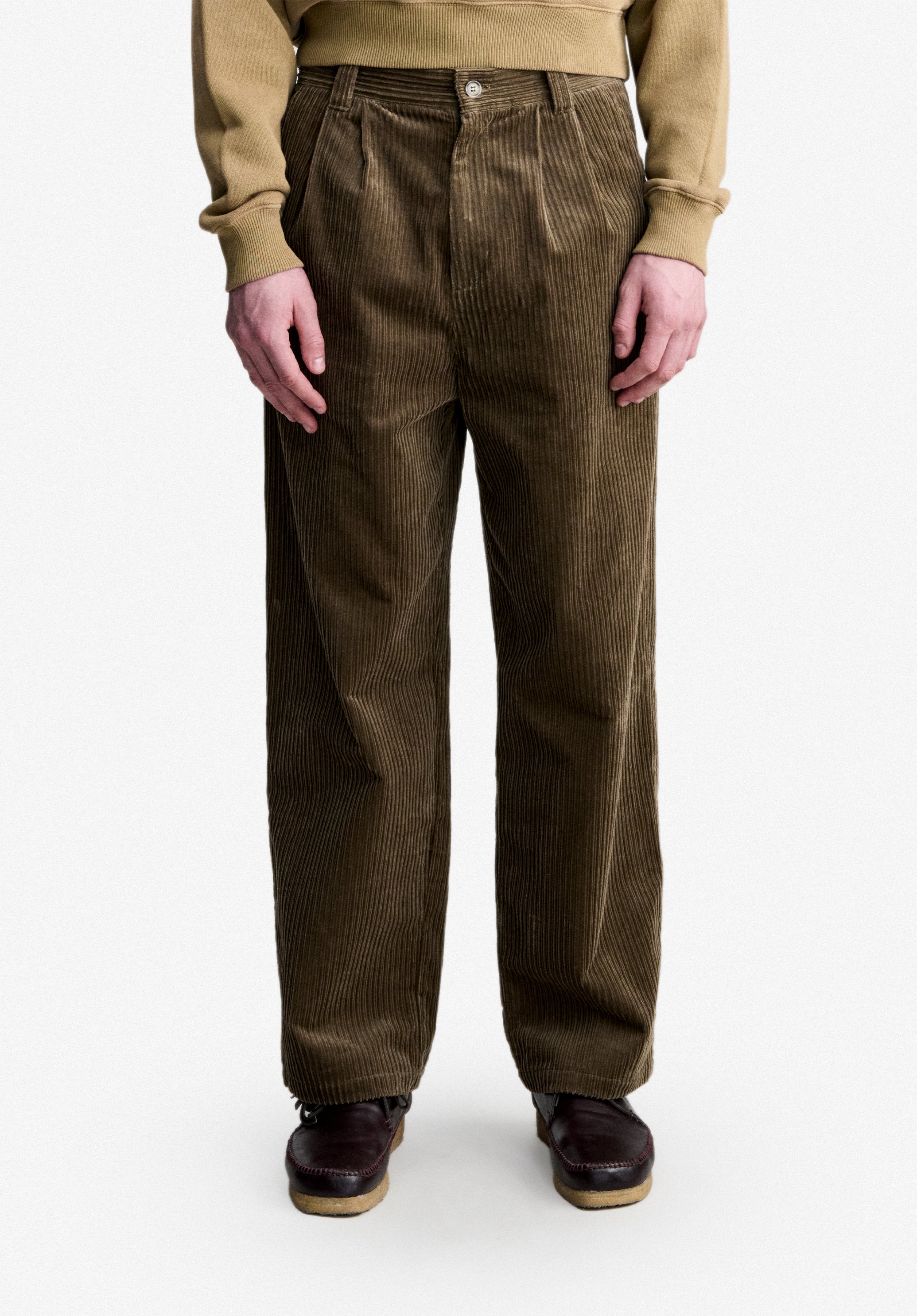 A.P.C. Falten Hose Taupe Weit Japan Denim