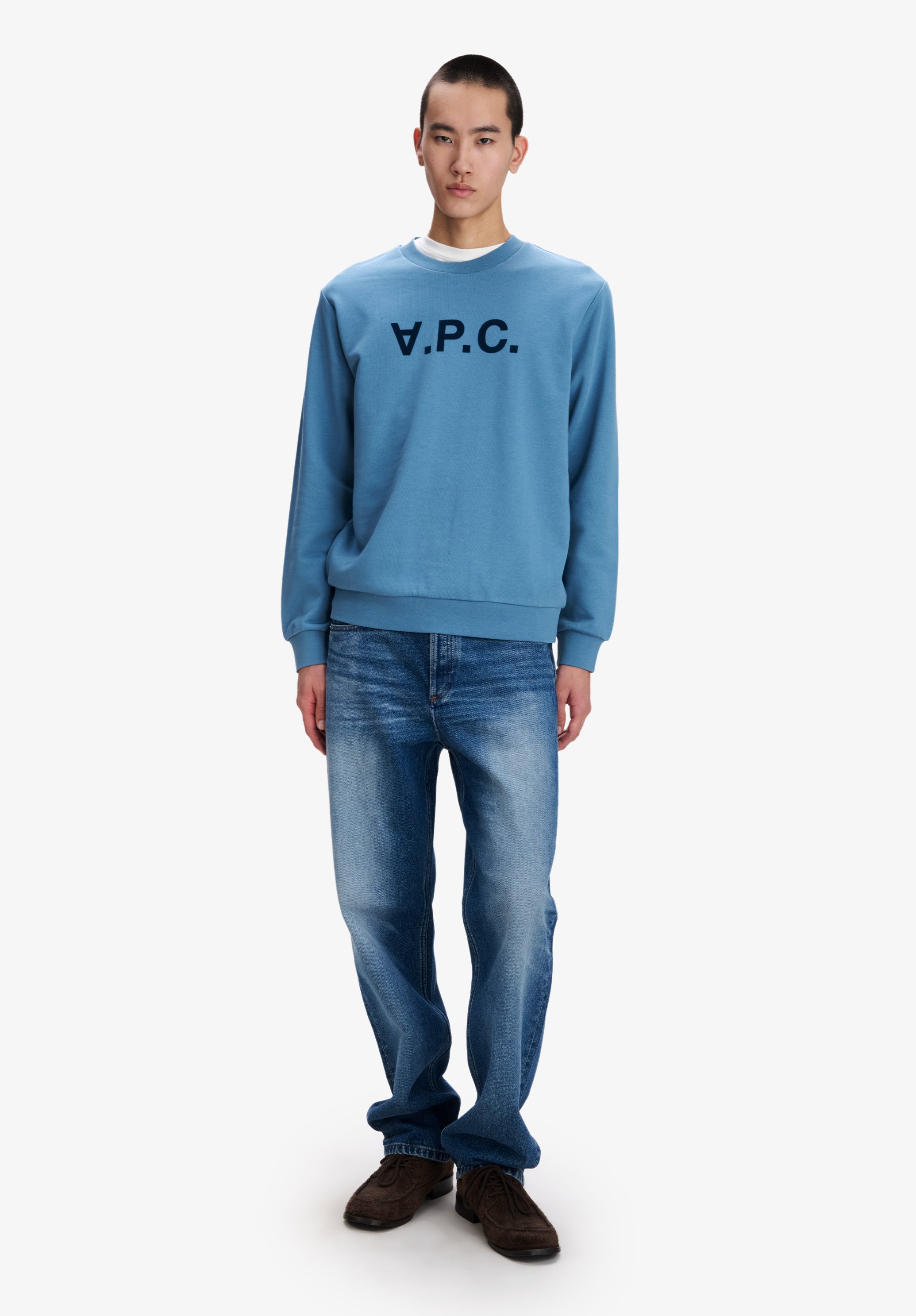 A.P.C. V.P.C. Sweatshirt Bio-Baumwolle Blau Größe M