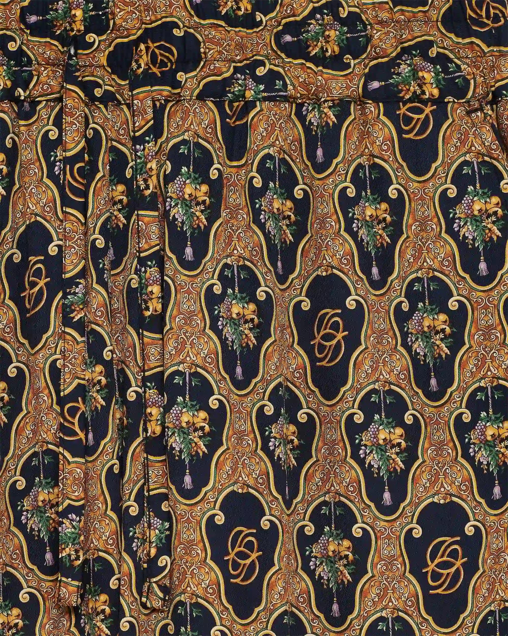 Drôle De Monsieur Baroque Grapes Pants Hose Viskose Multicolor
