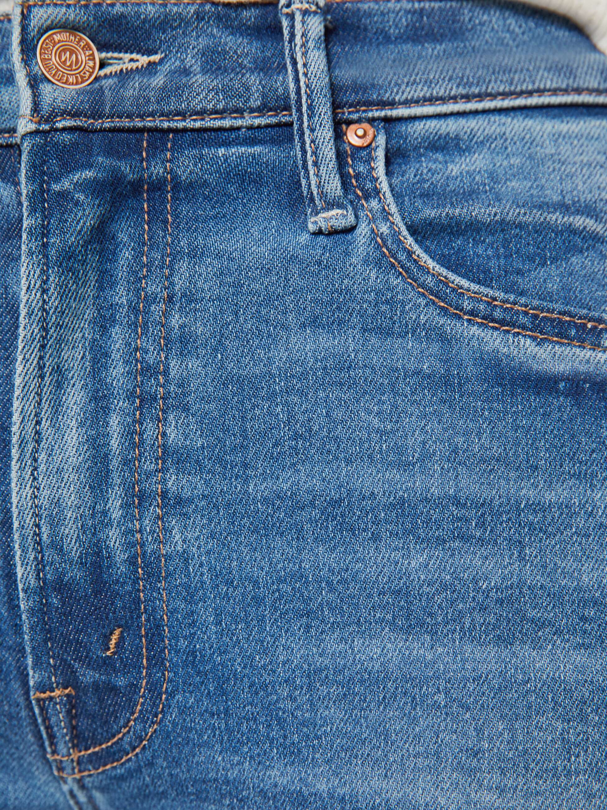 MOTHER The Kick It Jeans Bitchin Mittelblau Straight