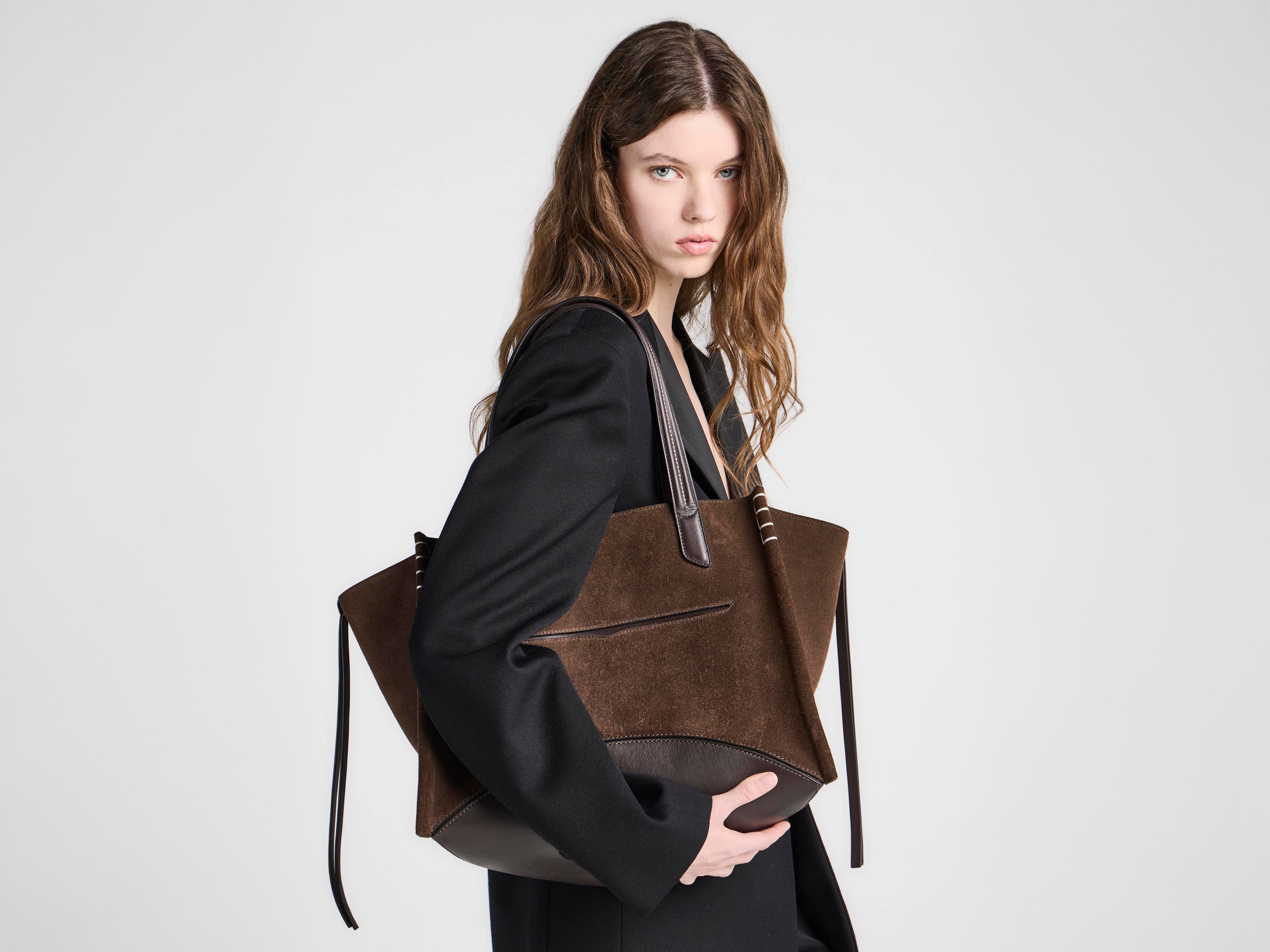 J.W.Anderson Loafer Cabas Tasche Braun Wildleder