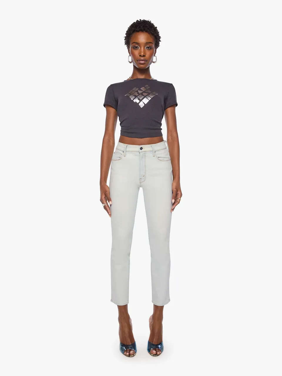 Mother Denim Mid Rise Dazzler Ankle Jeans Hairspray