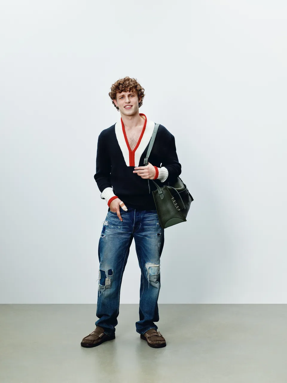 J.W.Anderson Knitwear Contrast Trim Pullover Schwarz