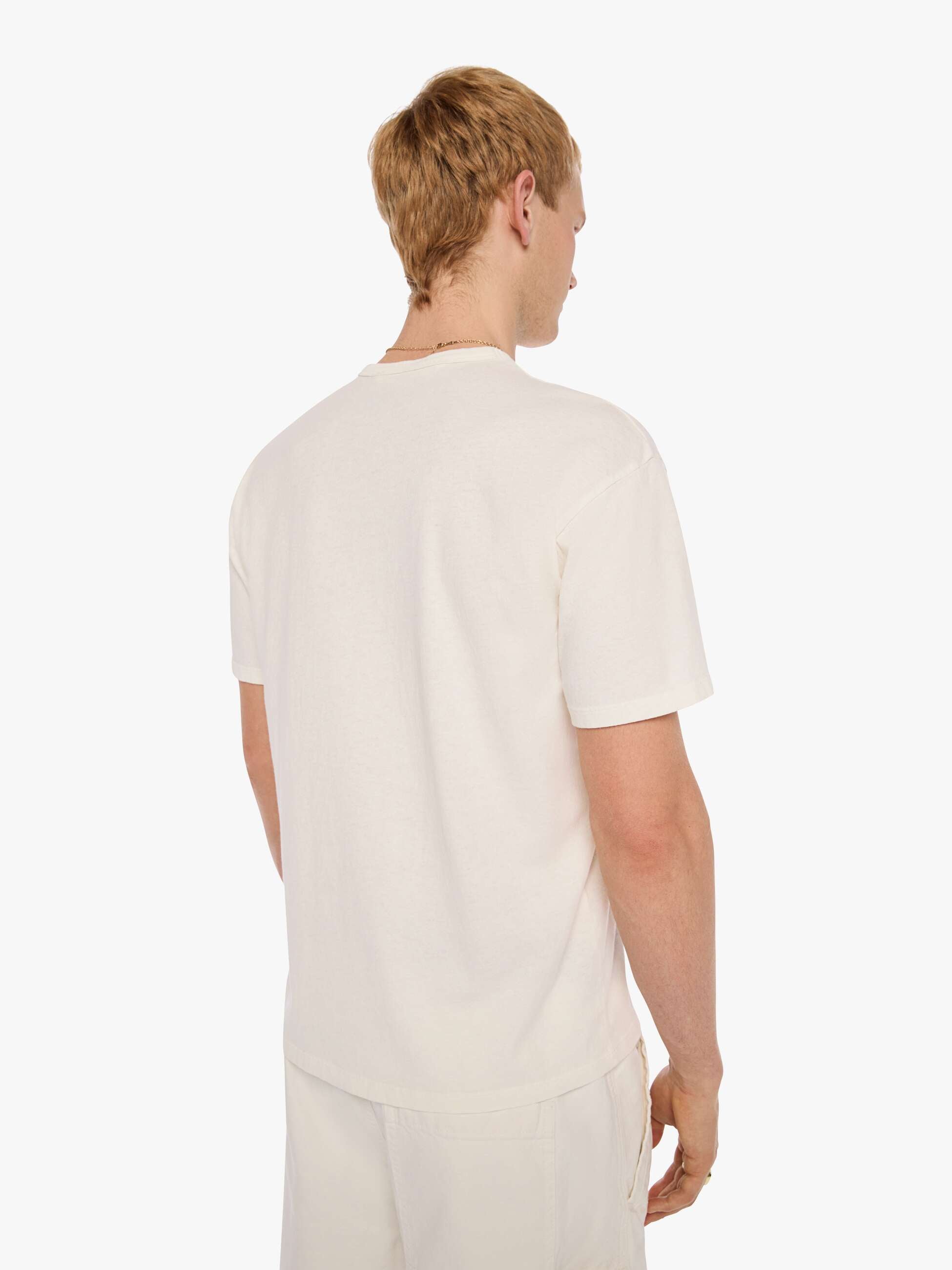 Mother The Lowdown T-Shirt Gravel Grinder Weiss Baumwolle