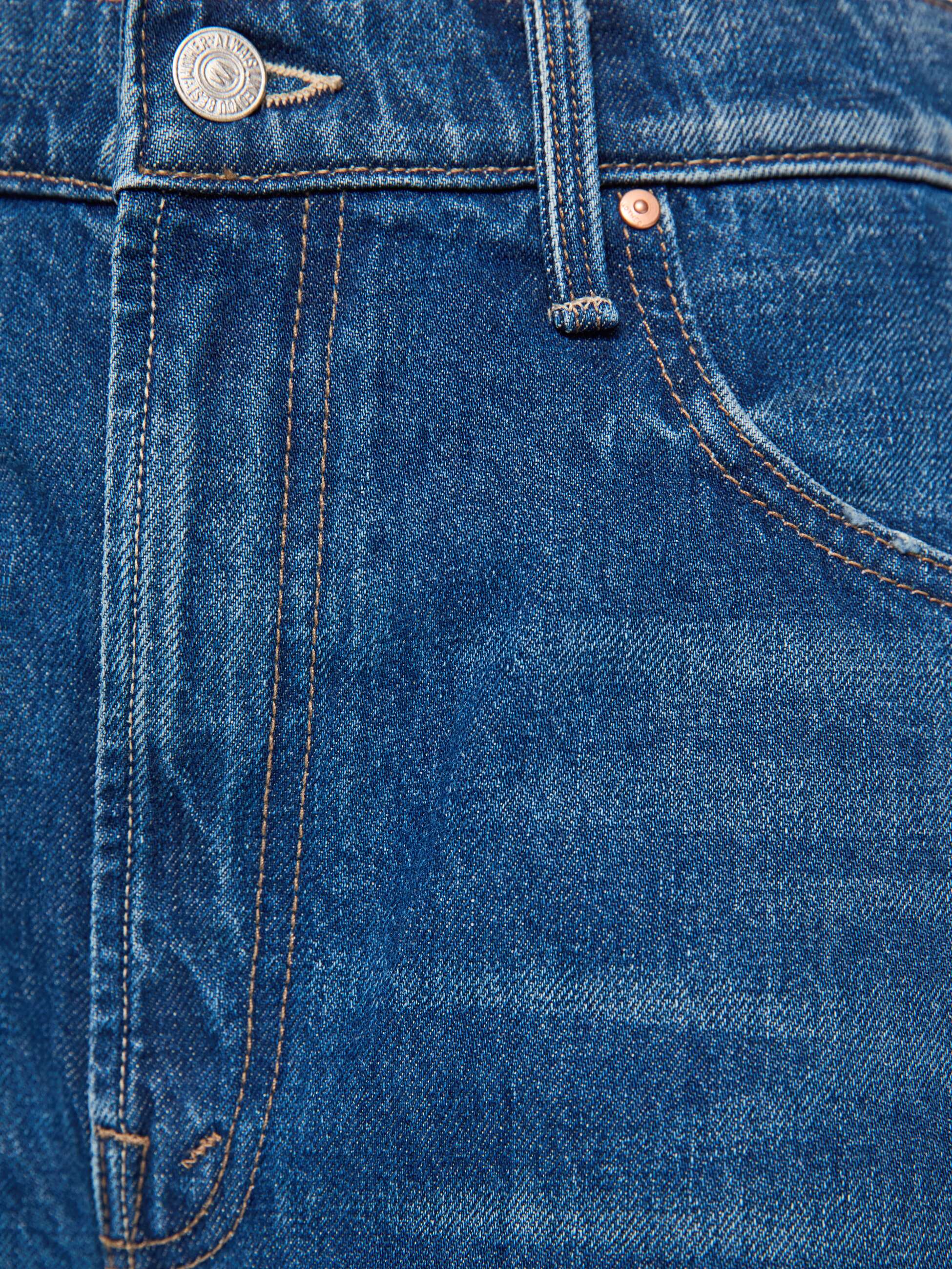 MOTHER Whole Lot Zip Shorts Call Me Wild Mittelblau