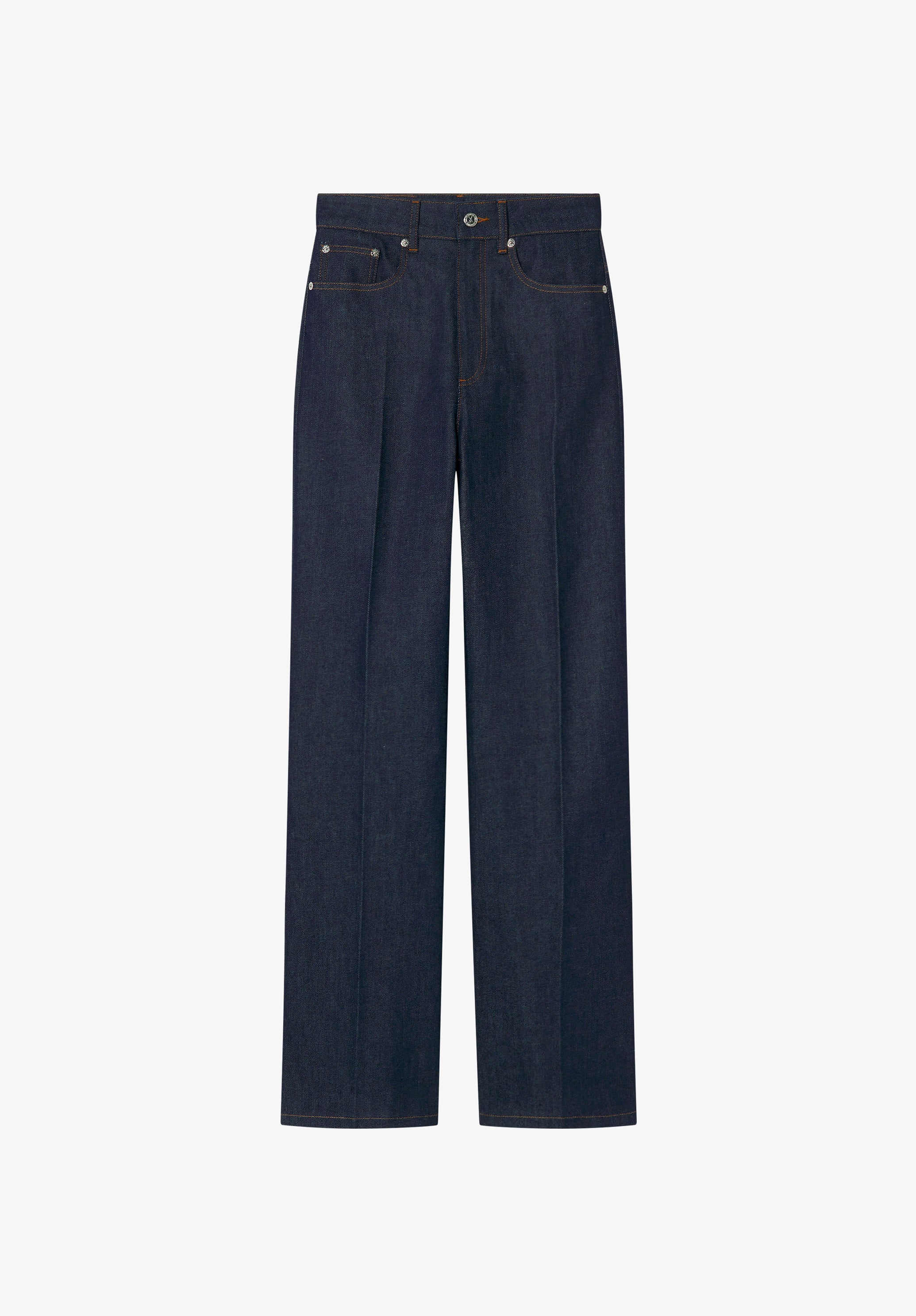 A.P.C. Domino Jeans Denim hohe Taille gerades Bein