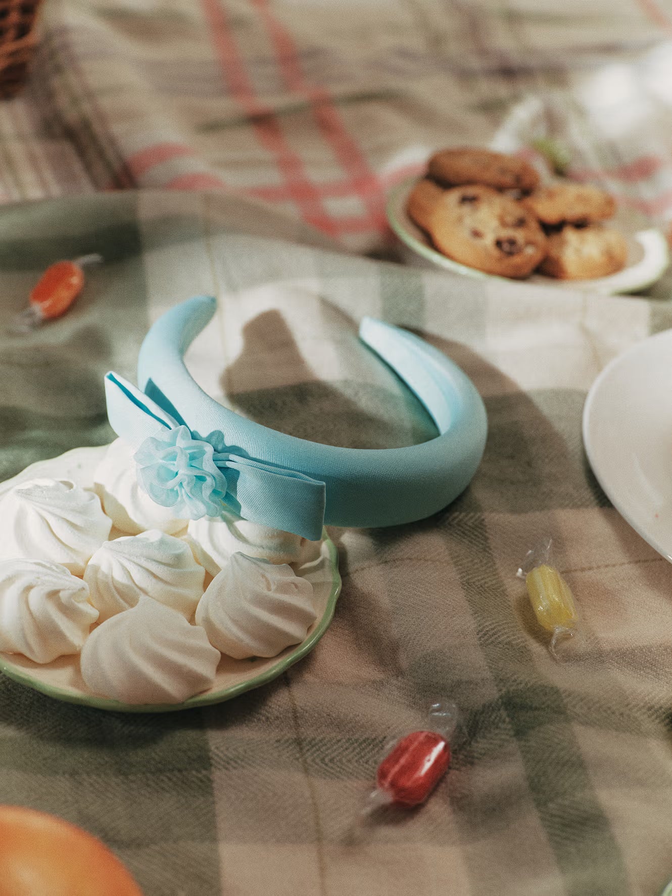 Self Portrait Aqua Flower Bow Headband Haarband Aqua
