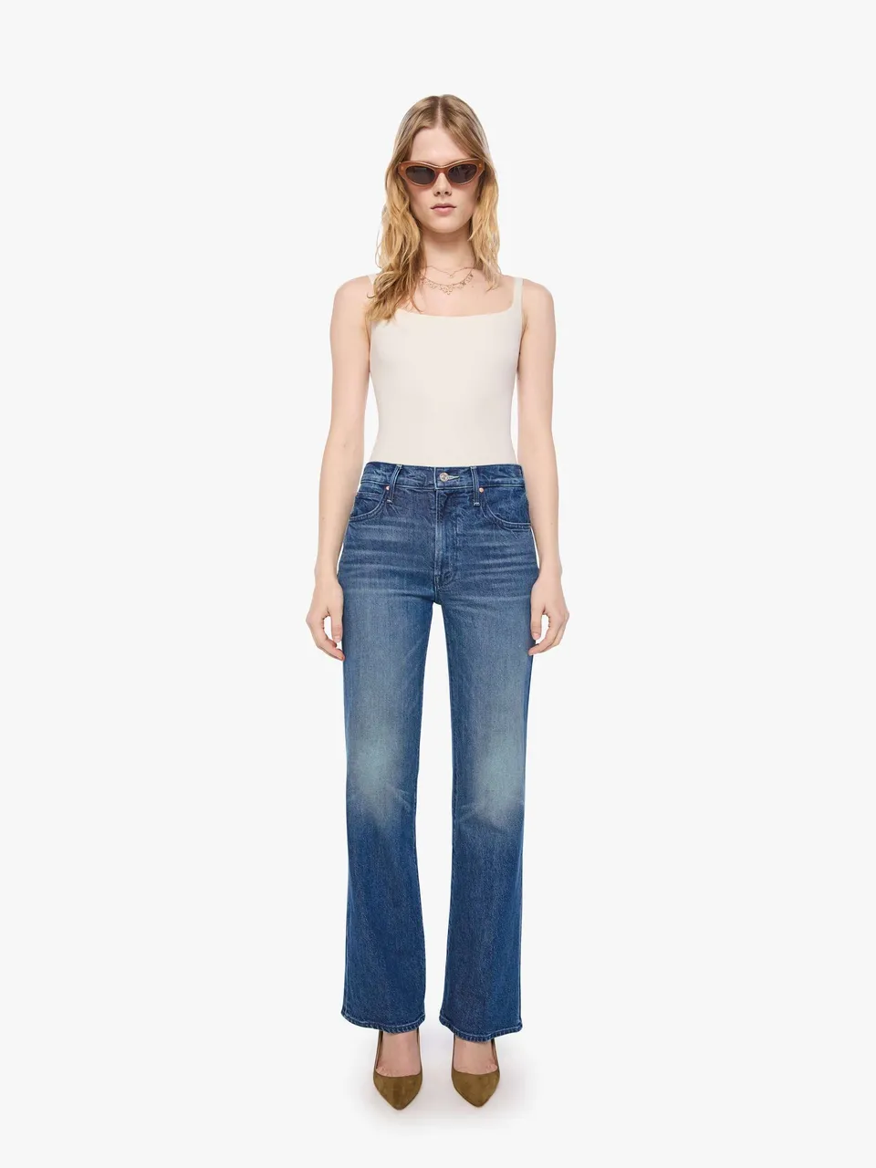 Mother Petites The Lil Kick It Jeans Which Is Witch Blau
