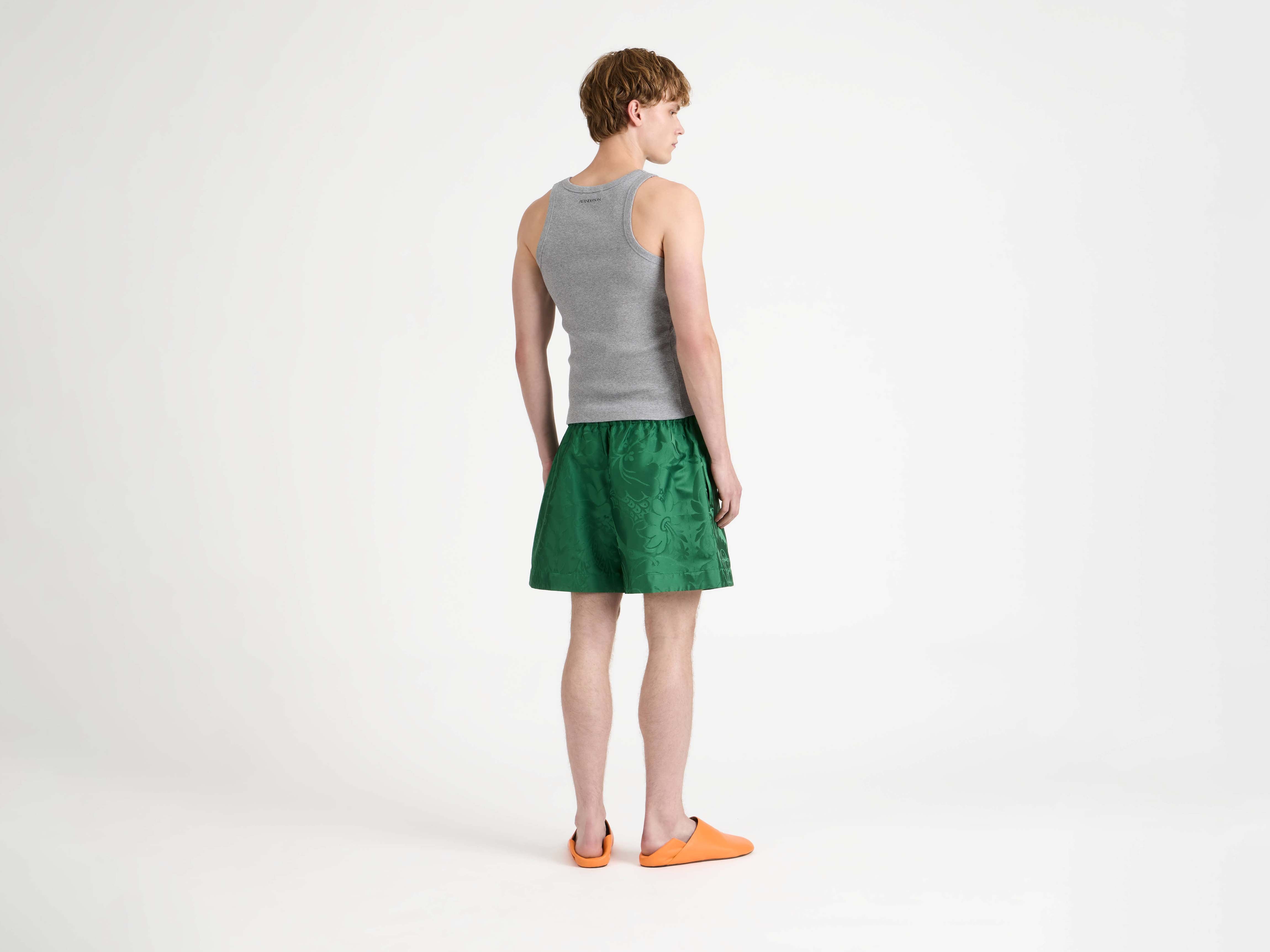 J.W.Anderson Damask Shorts Seide Herren Emerald