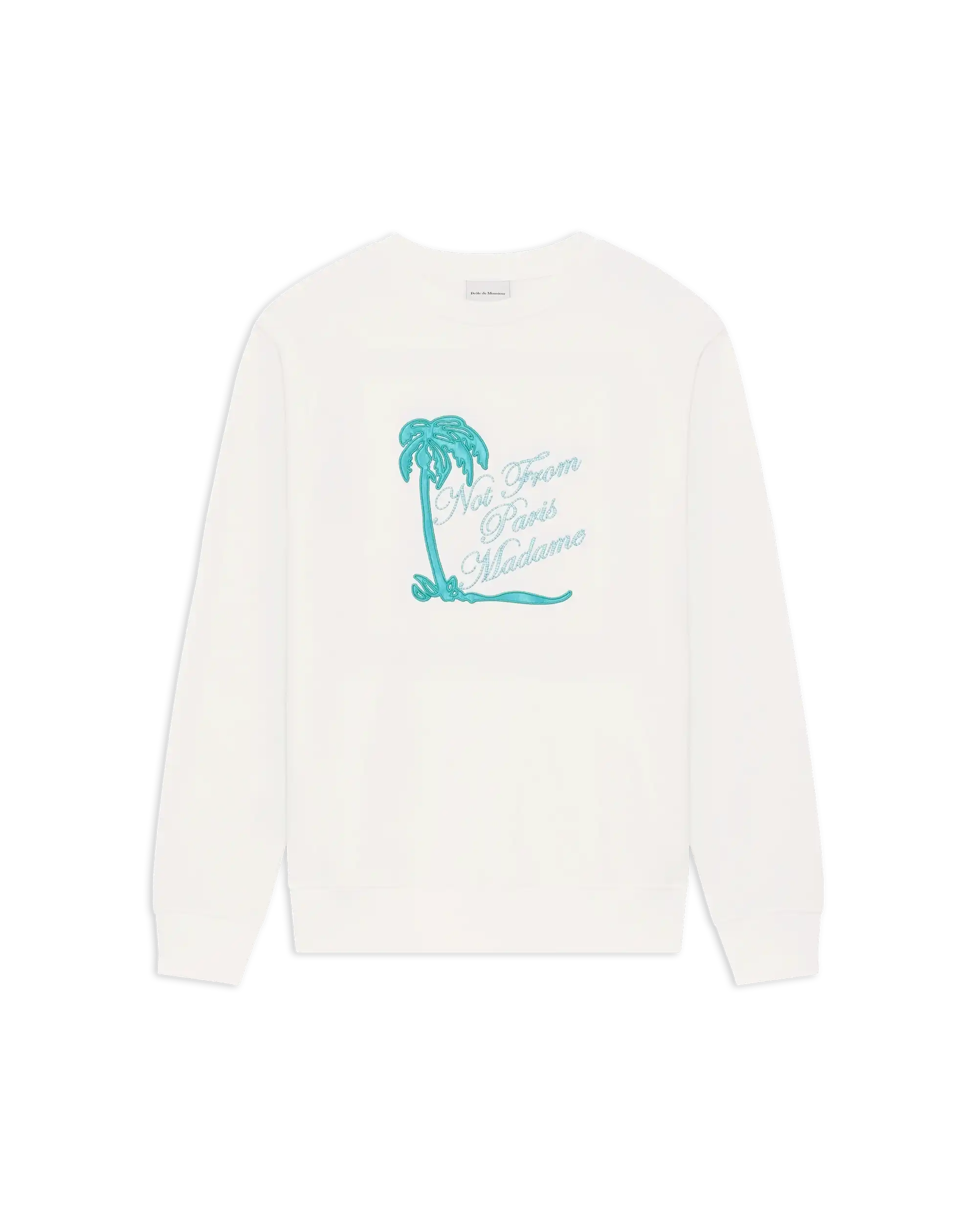 Drôle De Monsieur Slogan Palmiers Sweatshirt Off-White