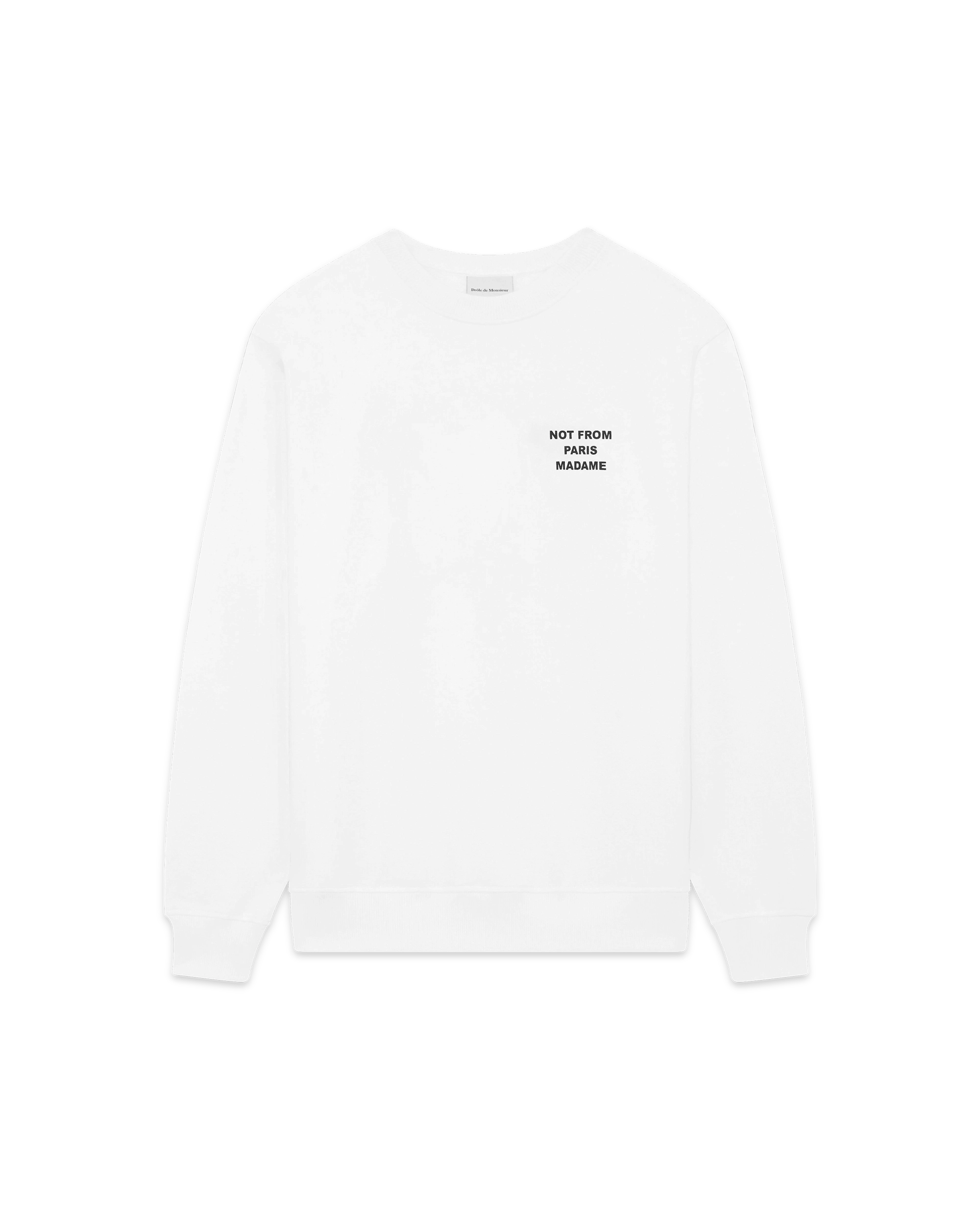 Drôle De Monsieur Sweatshirt Slogan Sweatshirt Weiß Baumwolle