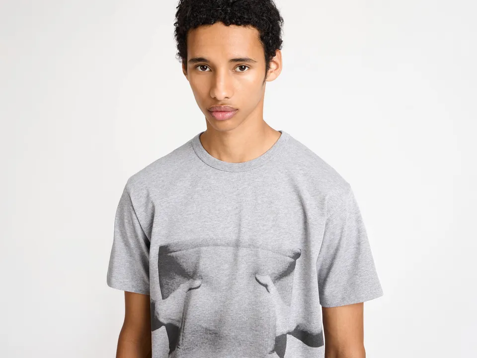J.W.Anderson Gesture T-Shirt Herren Grau Melange Jersey