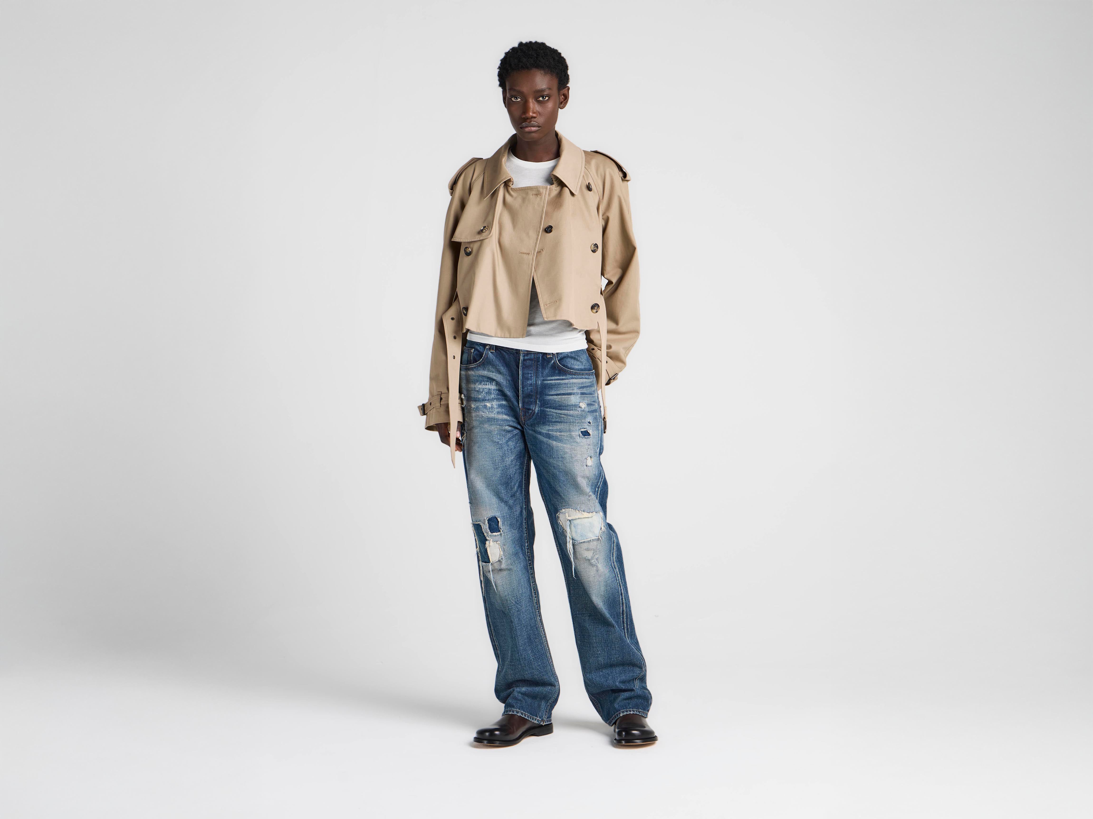 J.W.Anderson Cropped Trench Beige Baumwolle Damen