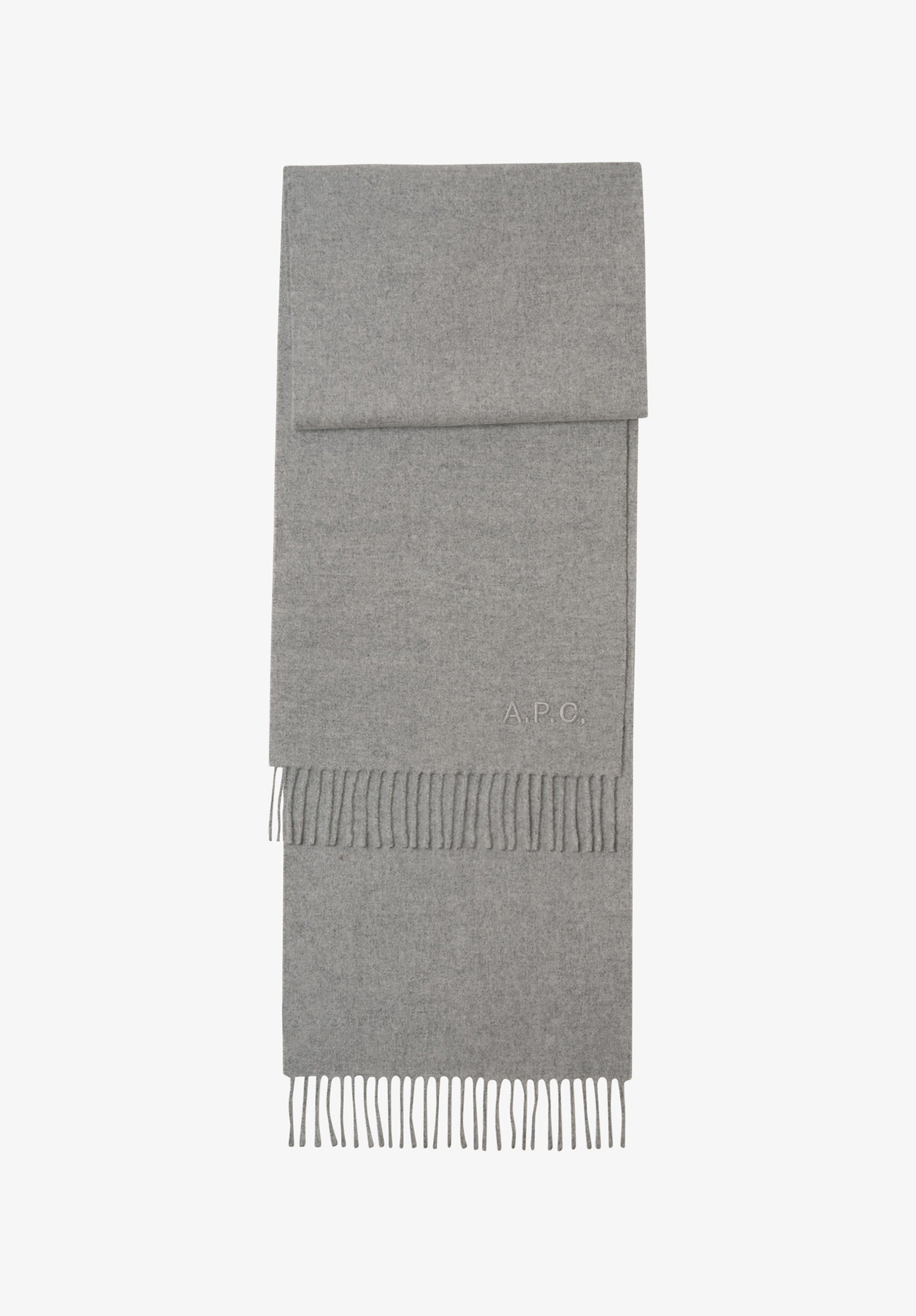 A.P.C. Ambroise Brodée Schal Unisex Fransen Logo