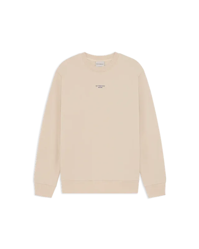 Drôle De Monsieur Sweatshirt Slogan Classique Sweatshirt Sand Baumwolle